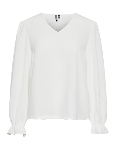 Pieces Pctiffany LS V-Neck camicia donna L maniche lunghe