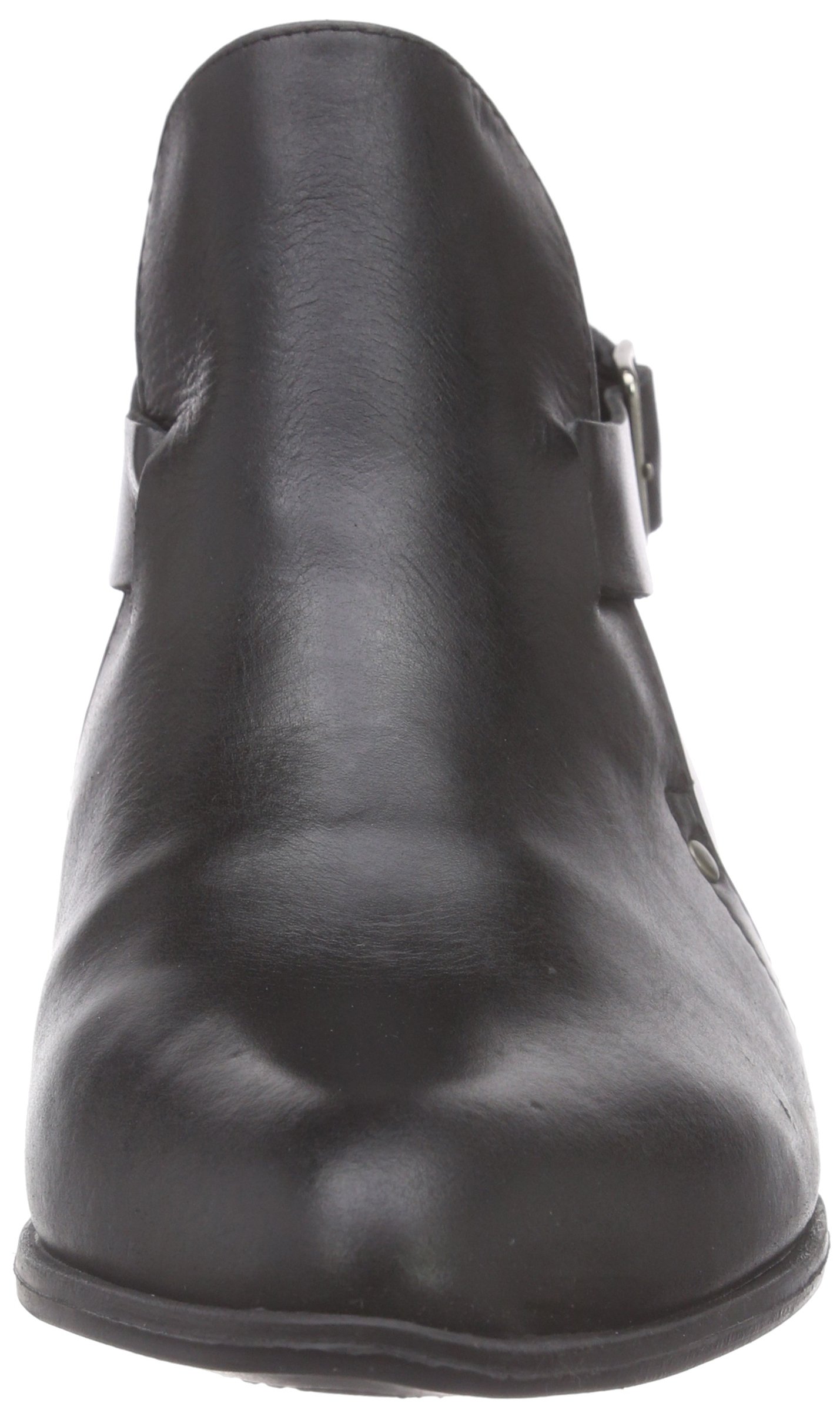 Pieces Psutara Leather Buckle Boot stivali donna neri pelle