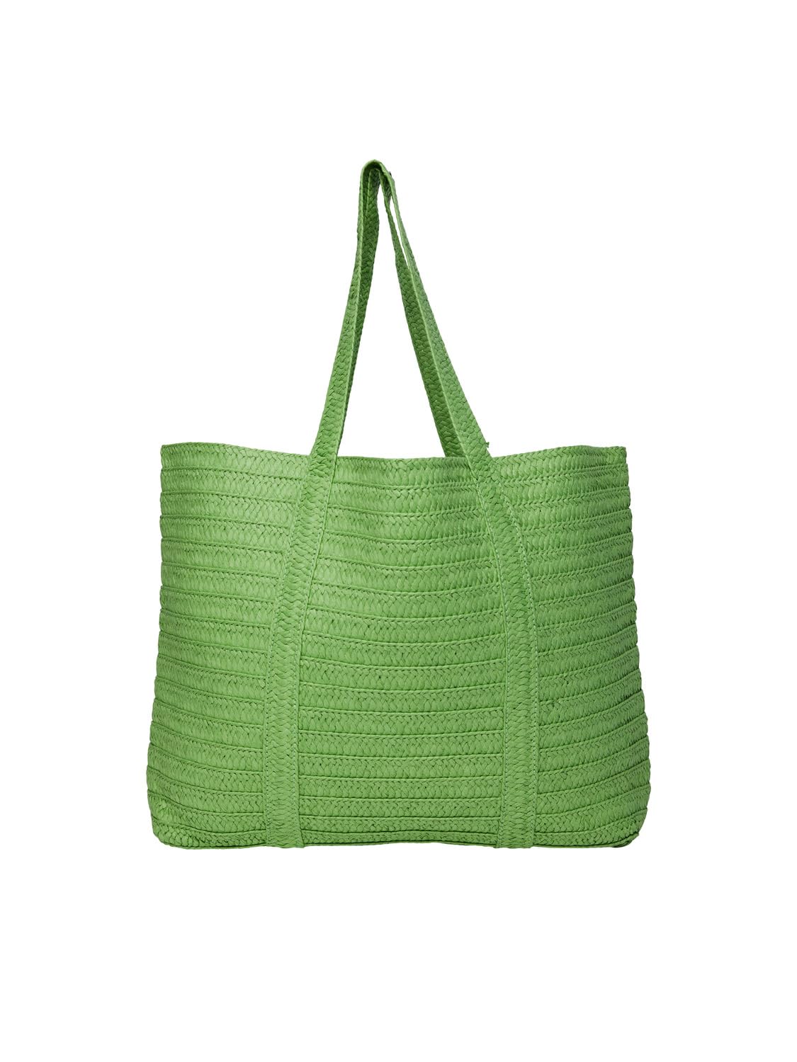 Pieces Pcloma Straw shopper donna verde paglia