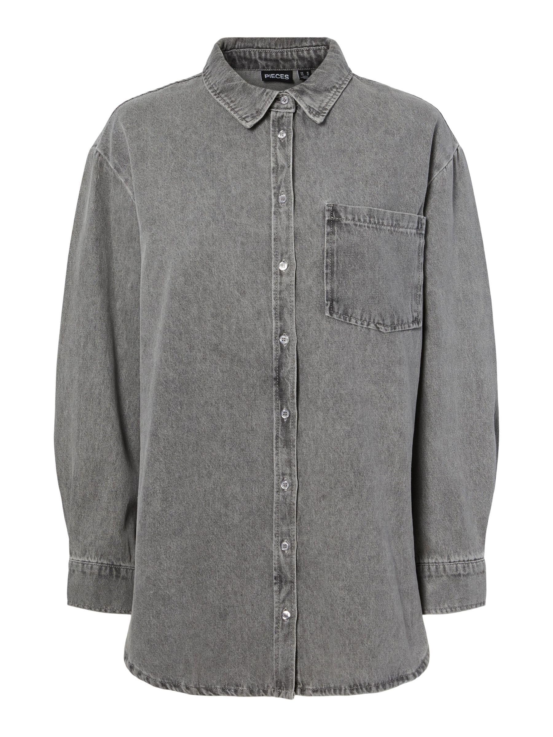 Pieces Pcmaisie camicia jeans donna stile denim