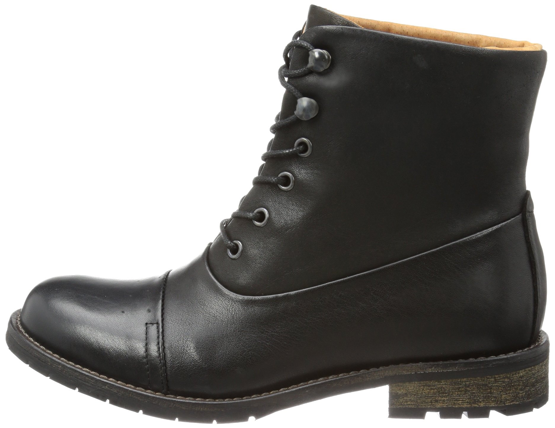 Pieces Senida Leather Boot scarpe barca donna nere