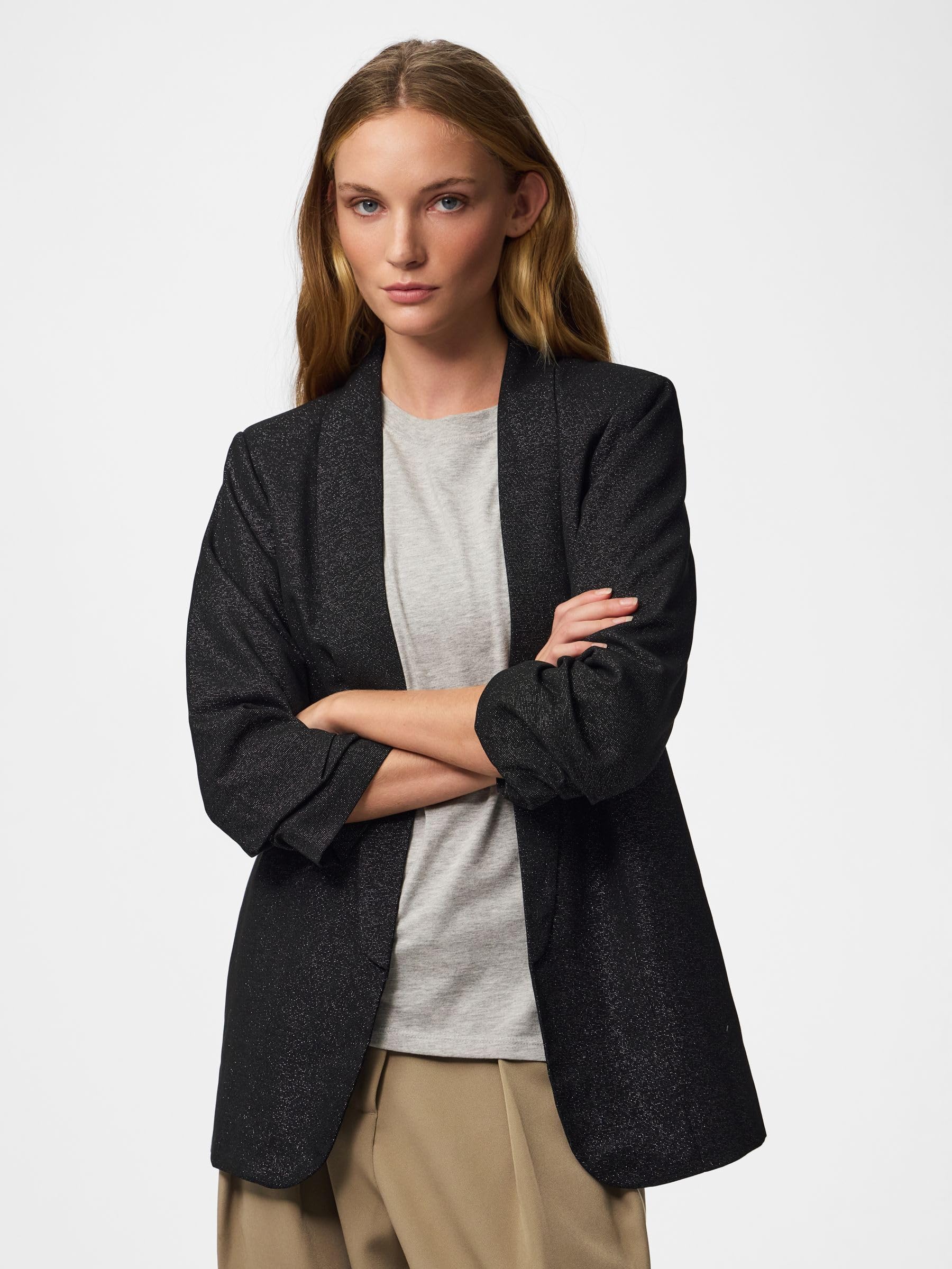 Pieces Pcbosella blazer donna S glitter