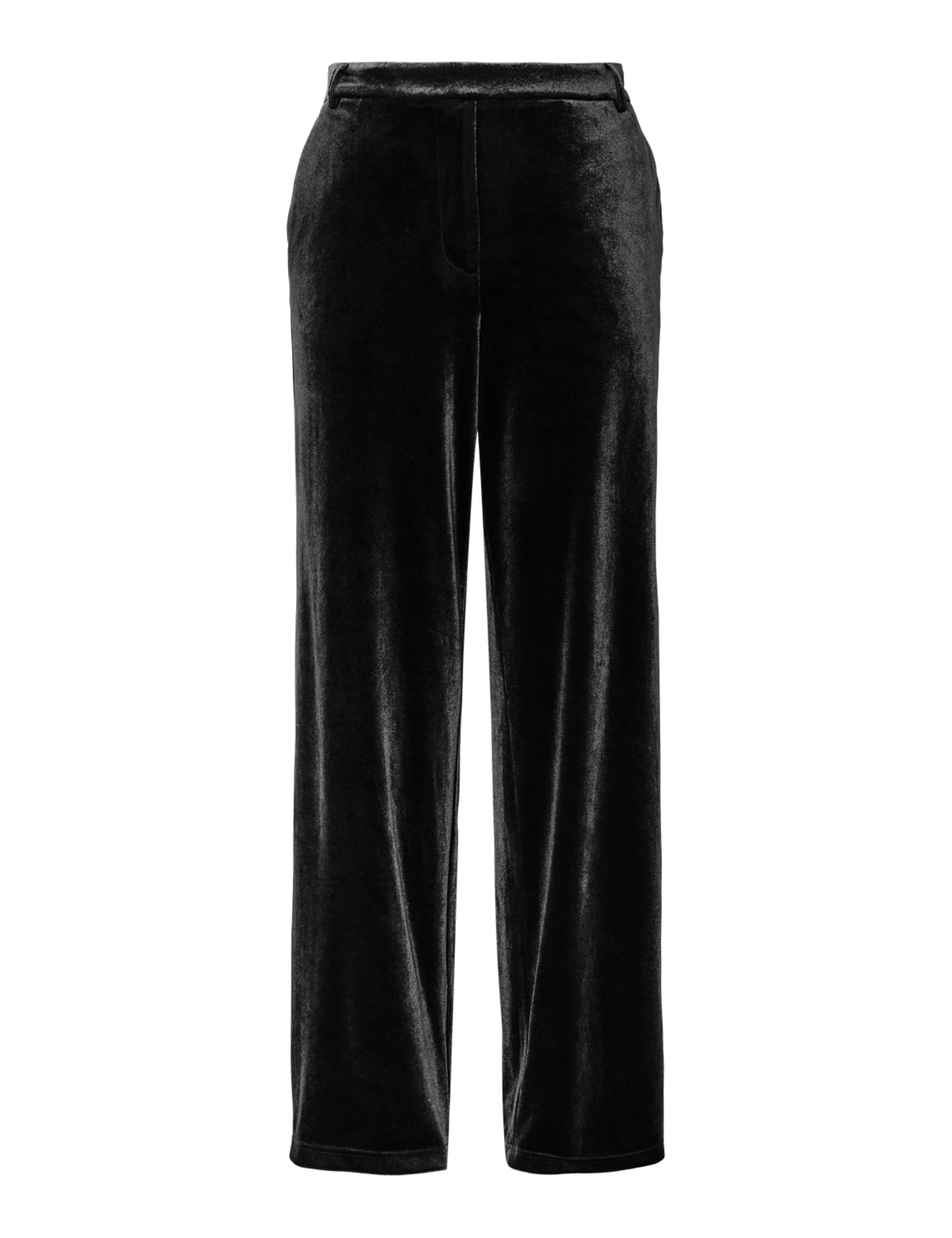 Pieces Pcbosella Velour Pantaloni Donna Vita Alta Larghi
