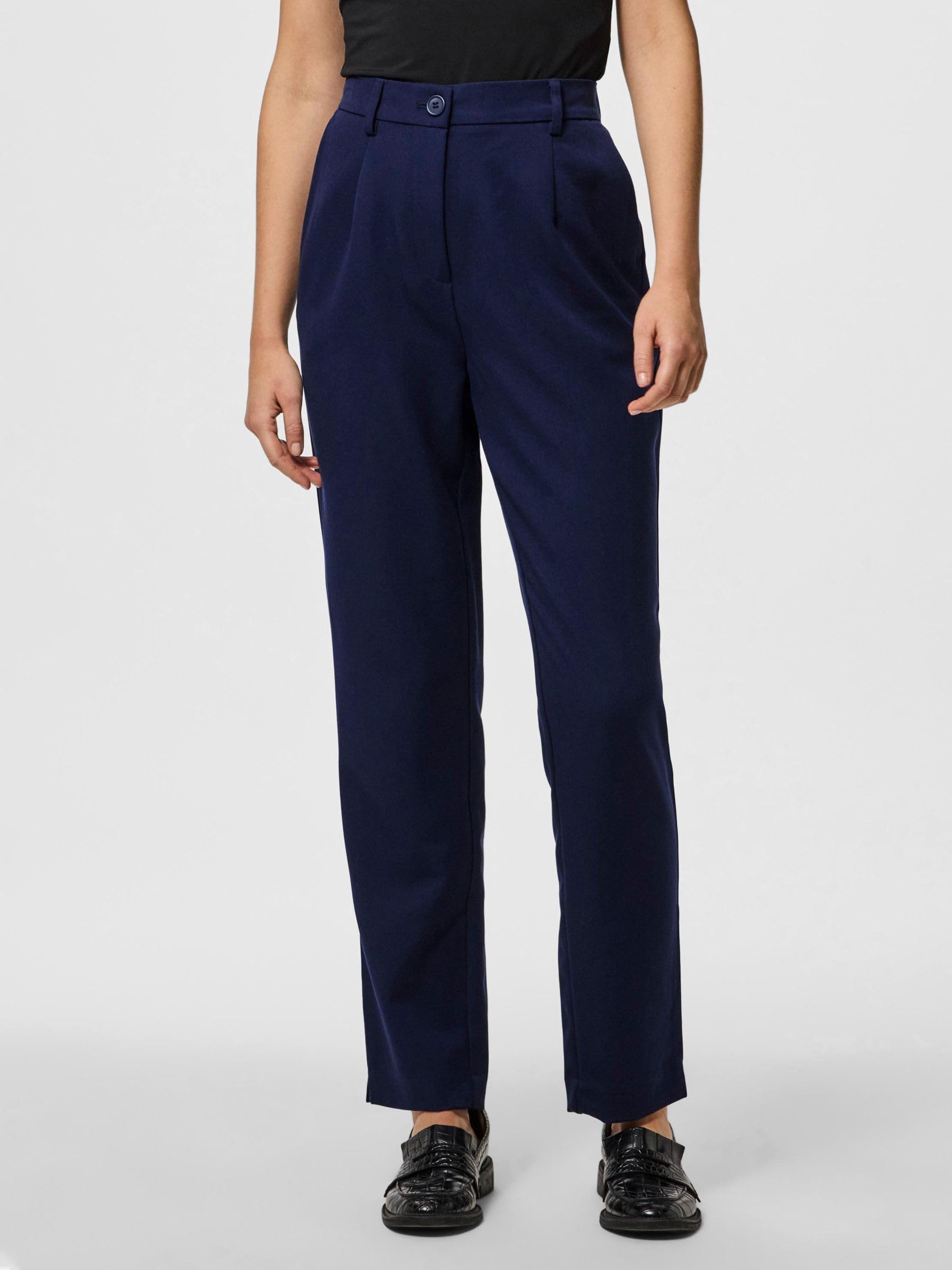 Pieces Pckamil pantaloni donna blu oltremare taglia S