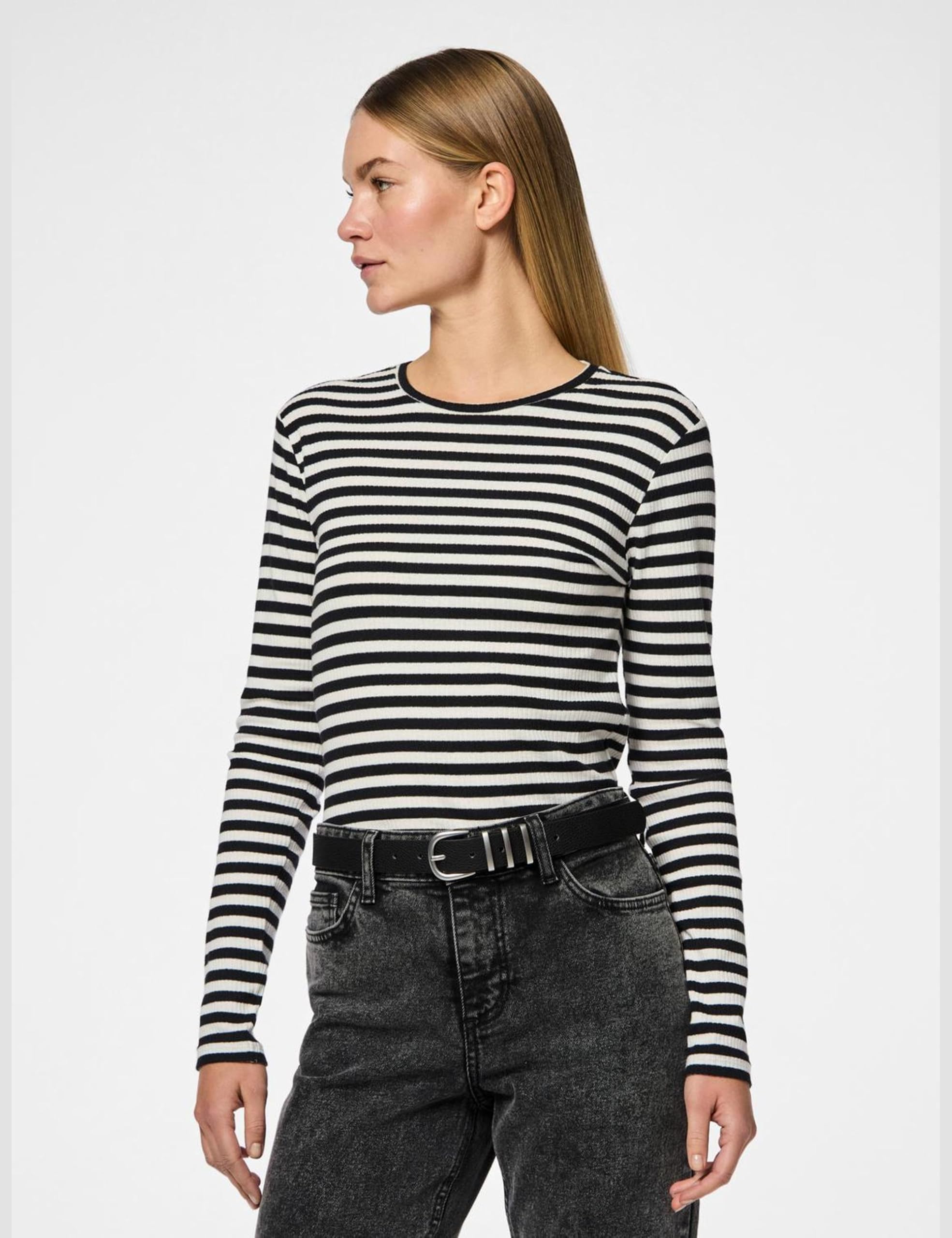 Pieces Pclea Jeans Belt cintura donna nera 85 ecopelle