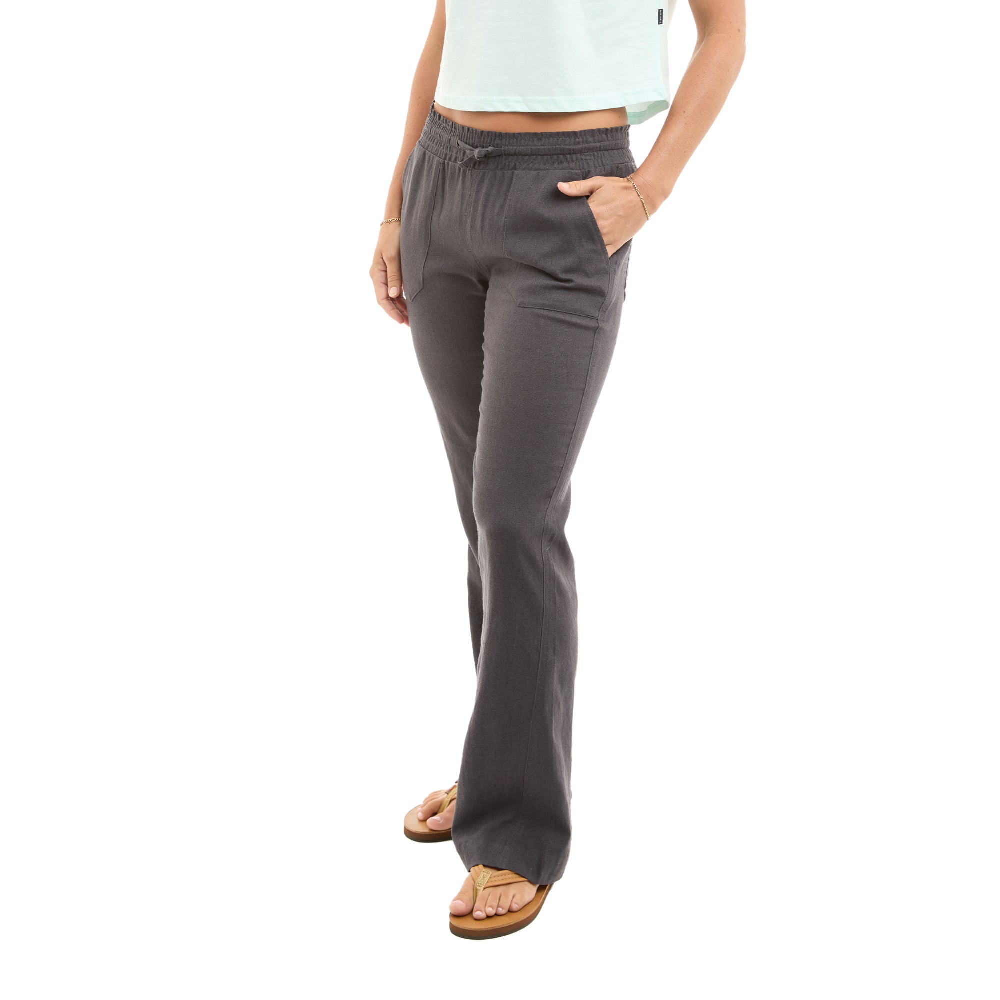Pelagic Pura Vida pantalone donna grafite lino leggero