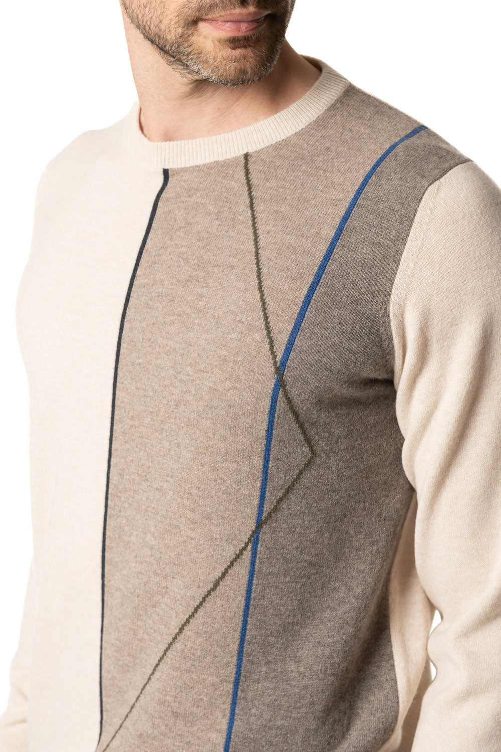 Vittoria Paci Girocollo Cashmere Beige Tortora Uomo