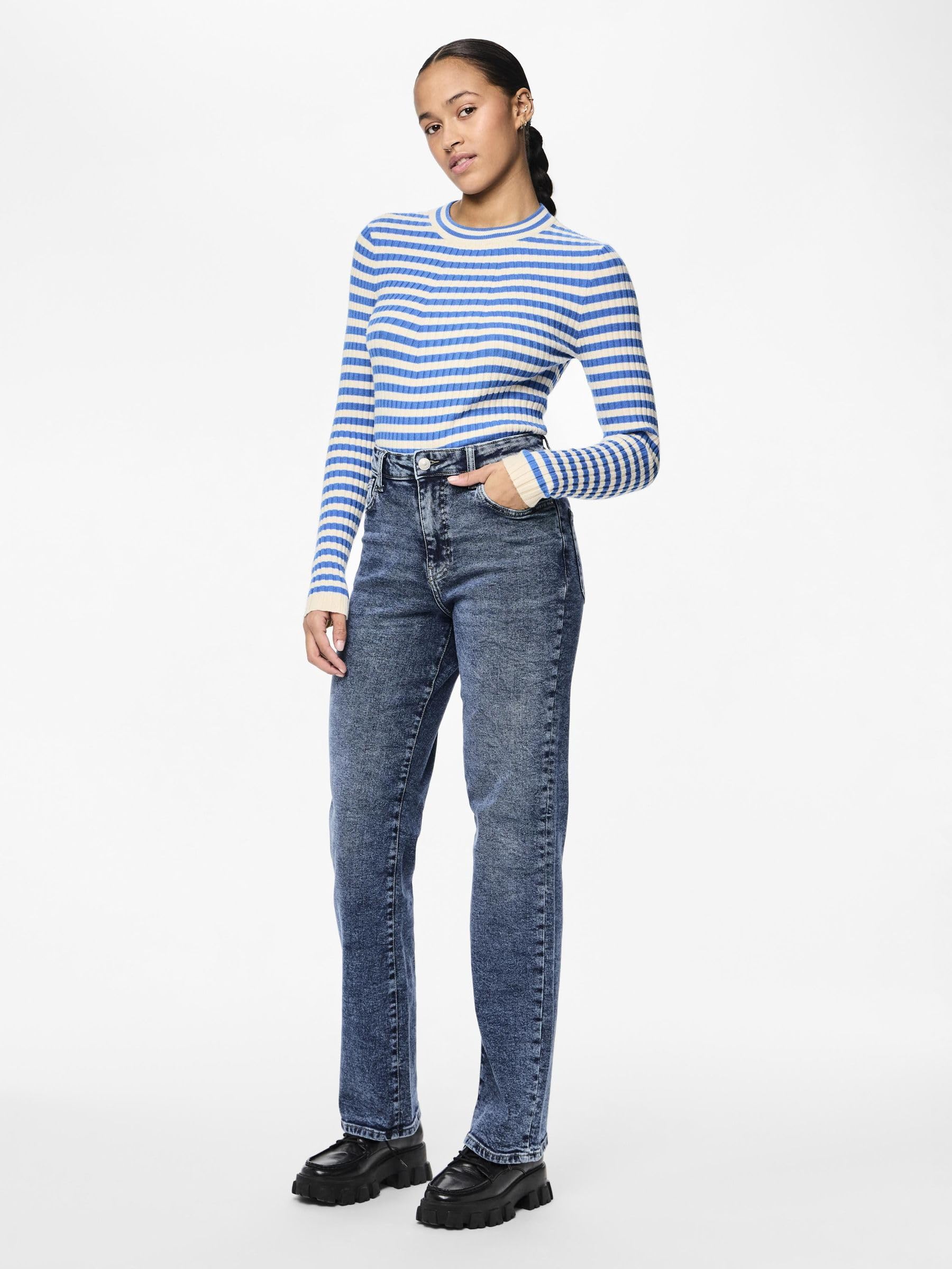 Pieces Pckelly HW Straight Jeans jeans donna vita alta