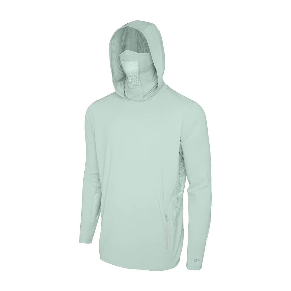 PELAGIC Exo-Tech felpa con cappuccio salvia UPF 50+