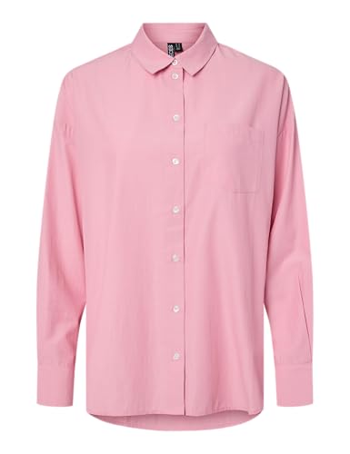 Pieces Pcpalmer LS camicia donna L cotone