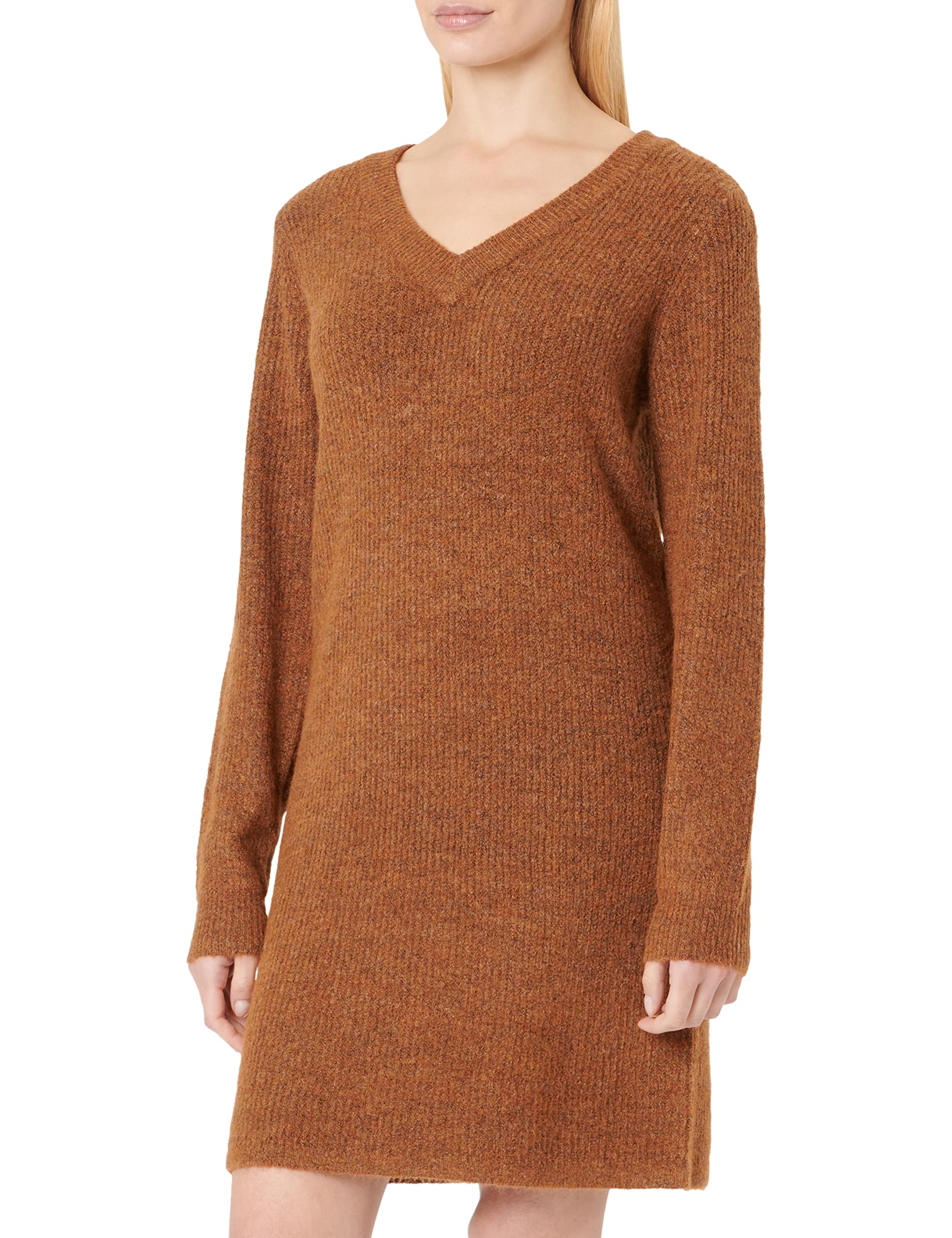 PIECES Noos abito in maglia scollo a V maniche corte
