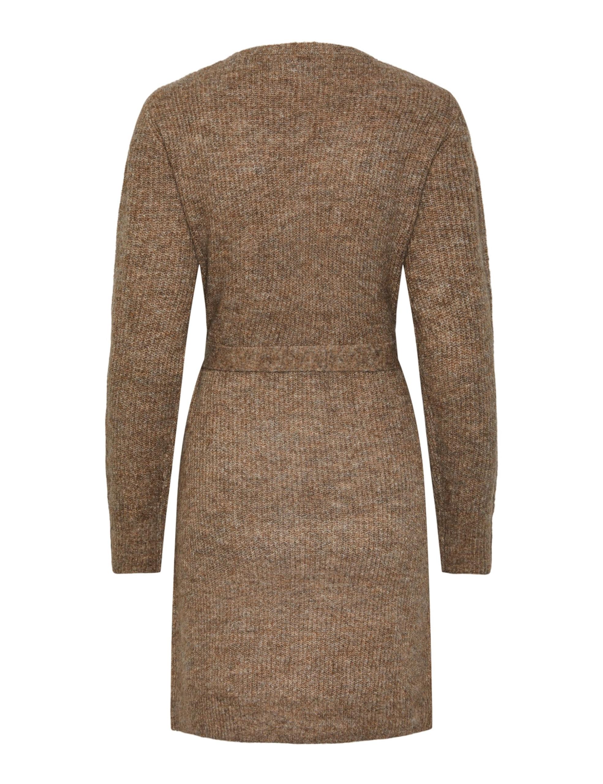 Pieces Pcellen LS Wrap Noos abito in maglia incrociato