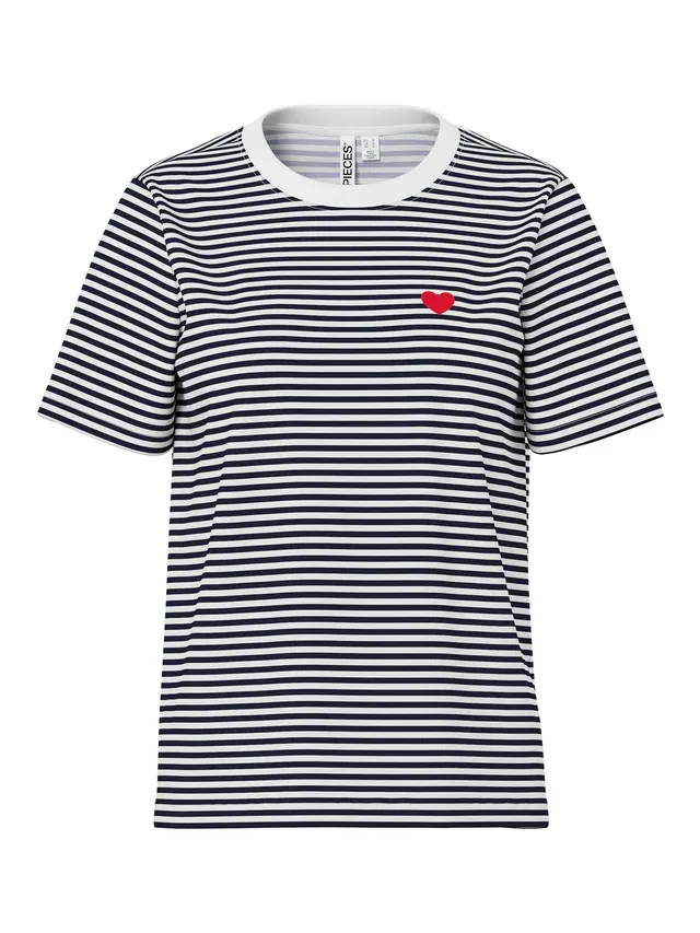 Pieces Pcmila SS Heart Tee t-shirt donna XL cuore