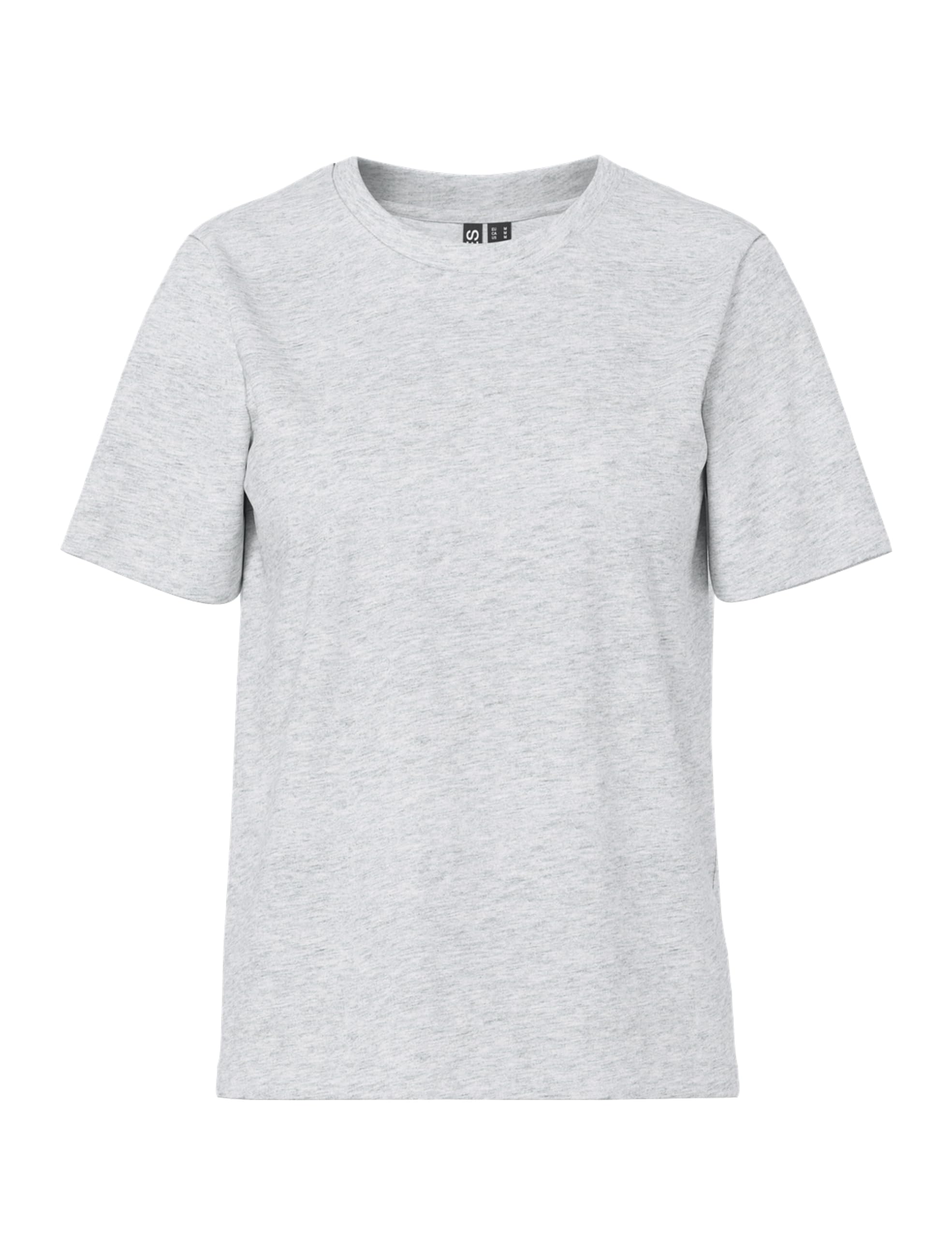 Pieces PcRia t-shirt grigio melange cotone