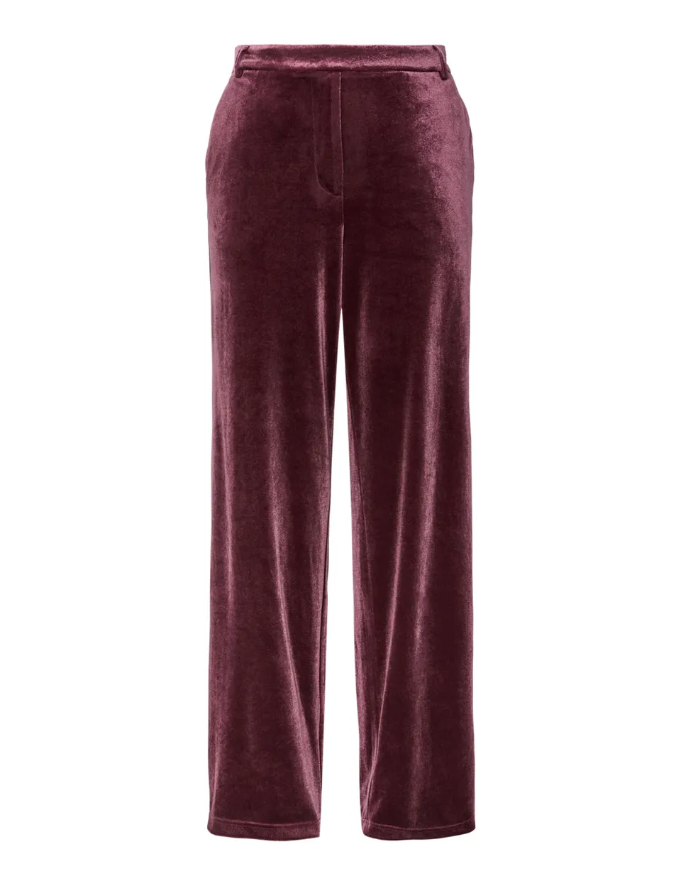 Pieces Pcbosella Velour Pantaloni Donna Vita Alta Larghi