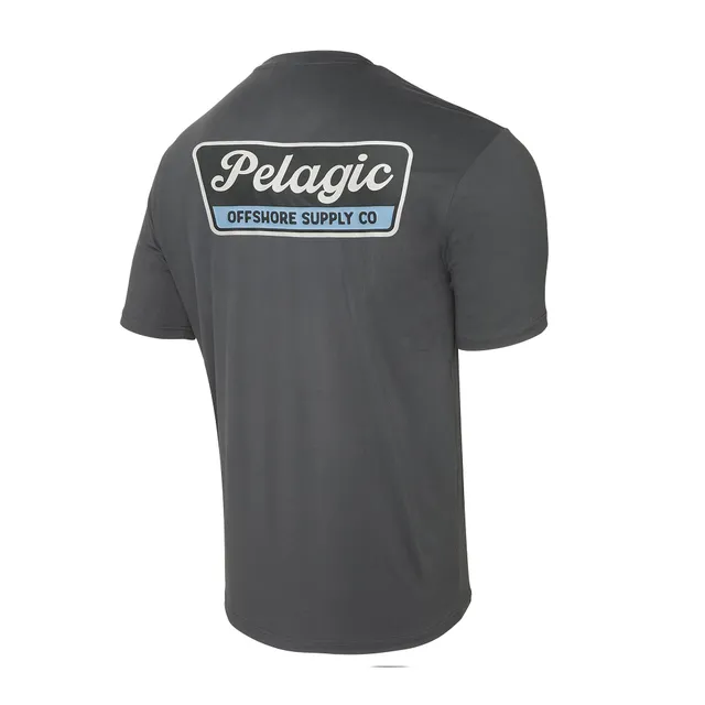 Pelagic Freespool Dockline t-shirt nera manica corta UPF 50+