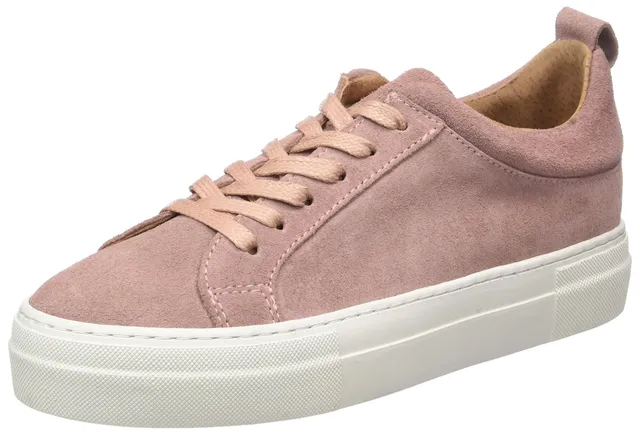 Pieces Pspaulina Suede Sneaker donna rosa camoscio