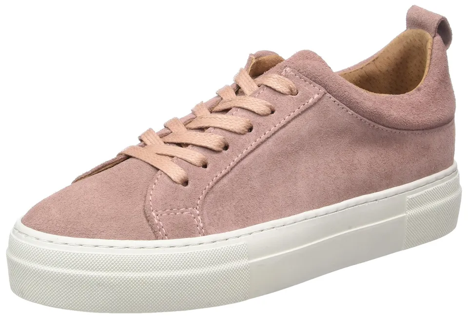 Pieces Pspaulina Suede Sneaker donna rosa camoscio