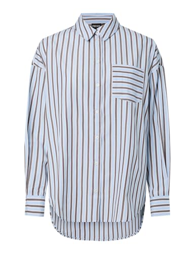 Pieces Pcpalmer LS camicia donna L cotone