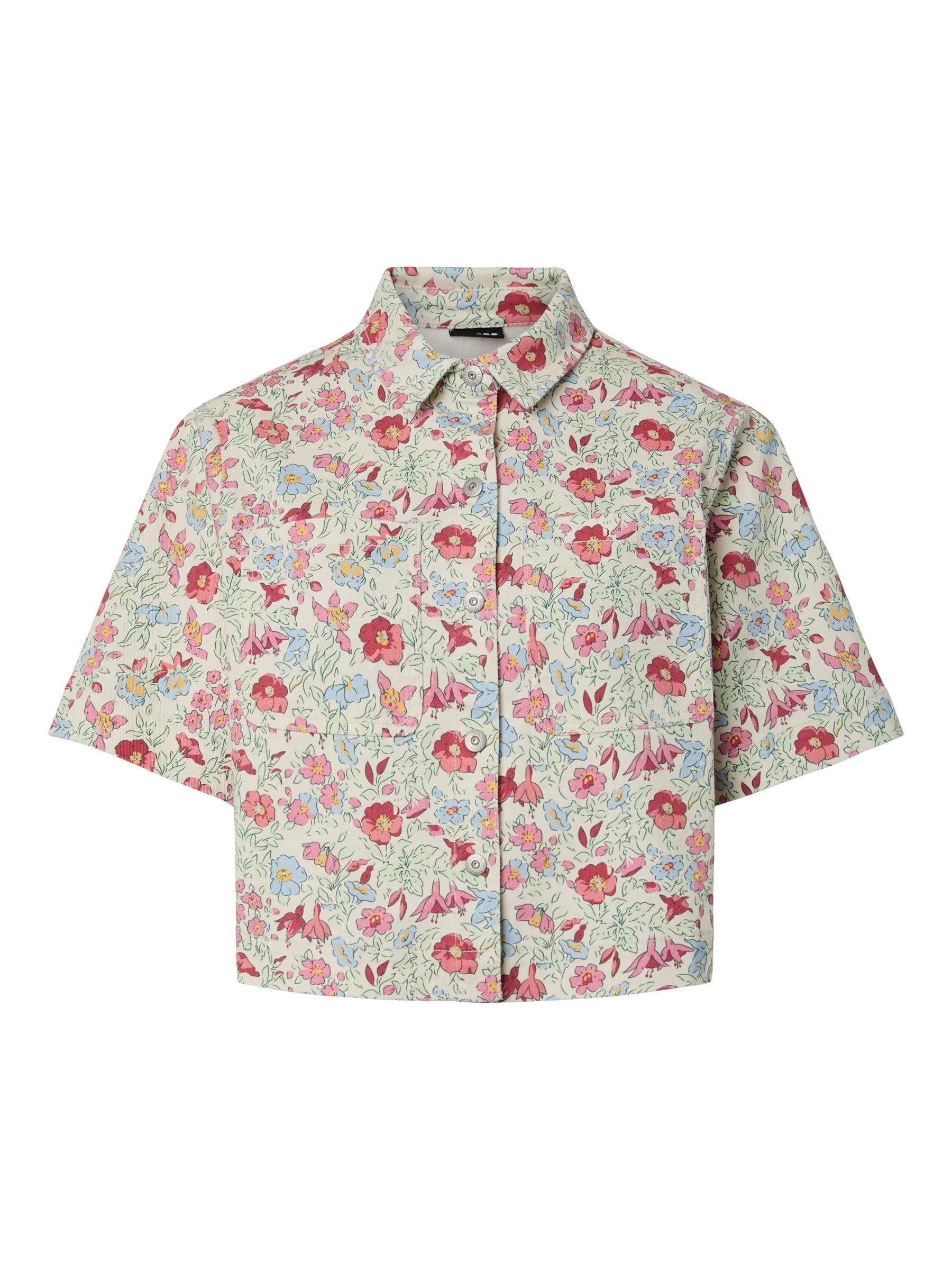 Pieces Pcsalume camicia donna maniche corte cotone