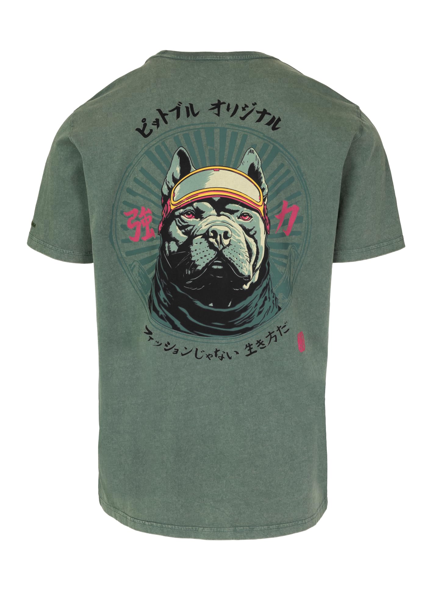 Pitbull Mt. Fuji maglietta uomo cotone stampa retro