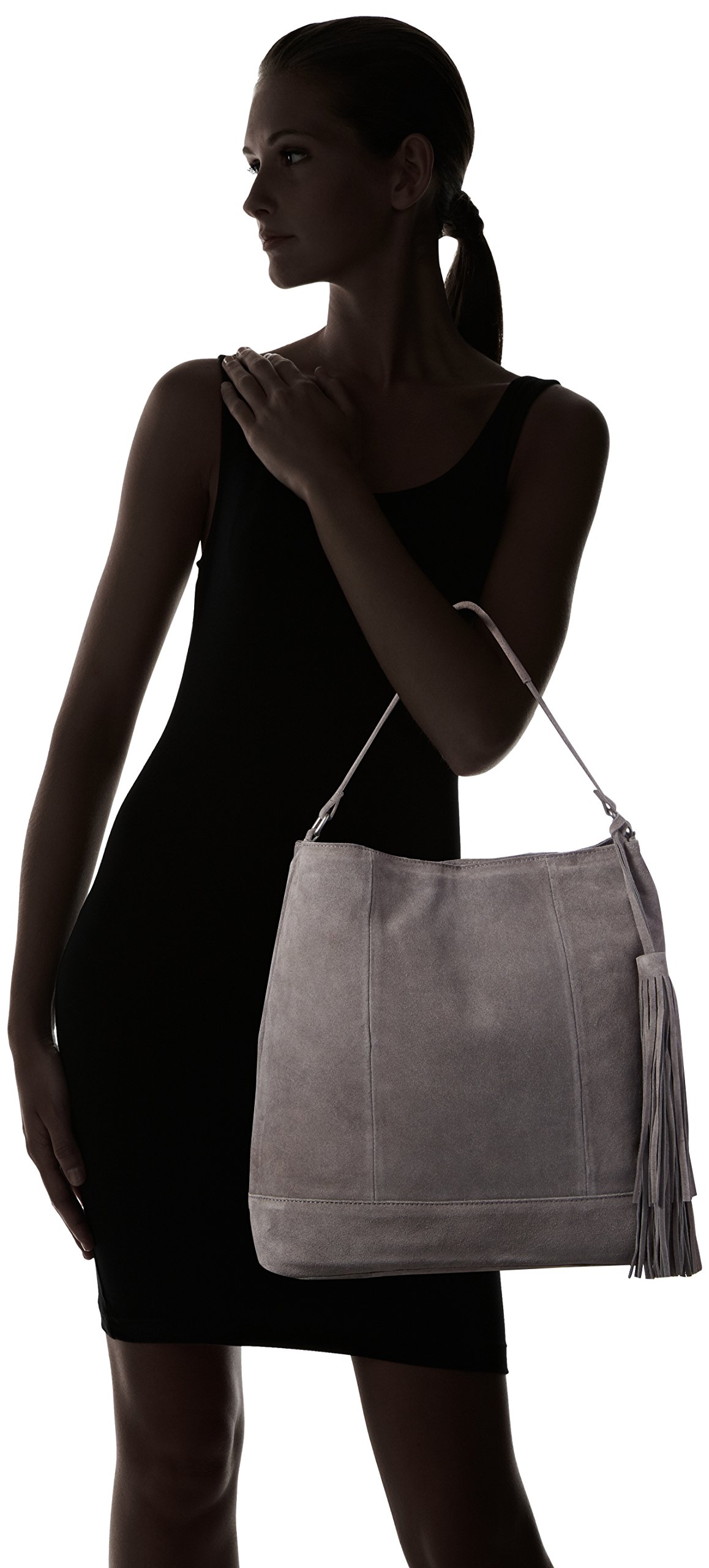 Pieces Pcpeloa Suede borsa a mano donna camoscio