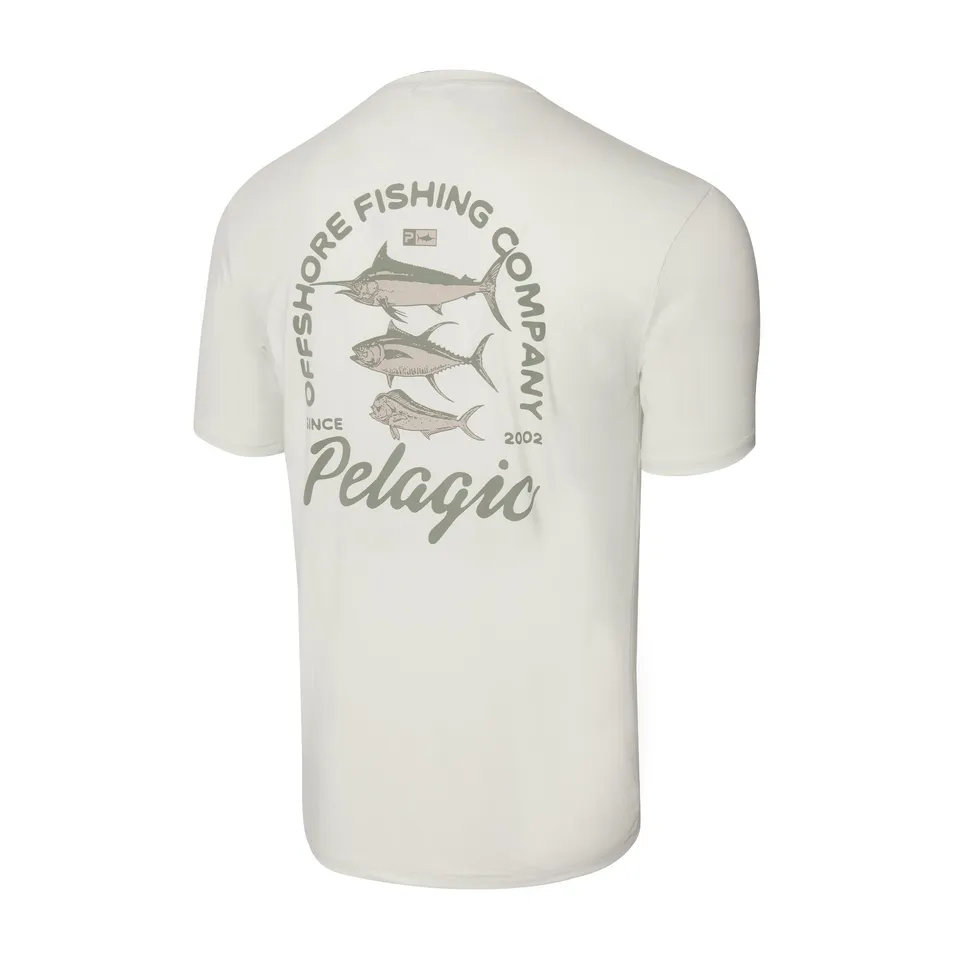 Pelagic Freespool Slammed t-shirt bone manica corta UPF 50+