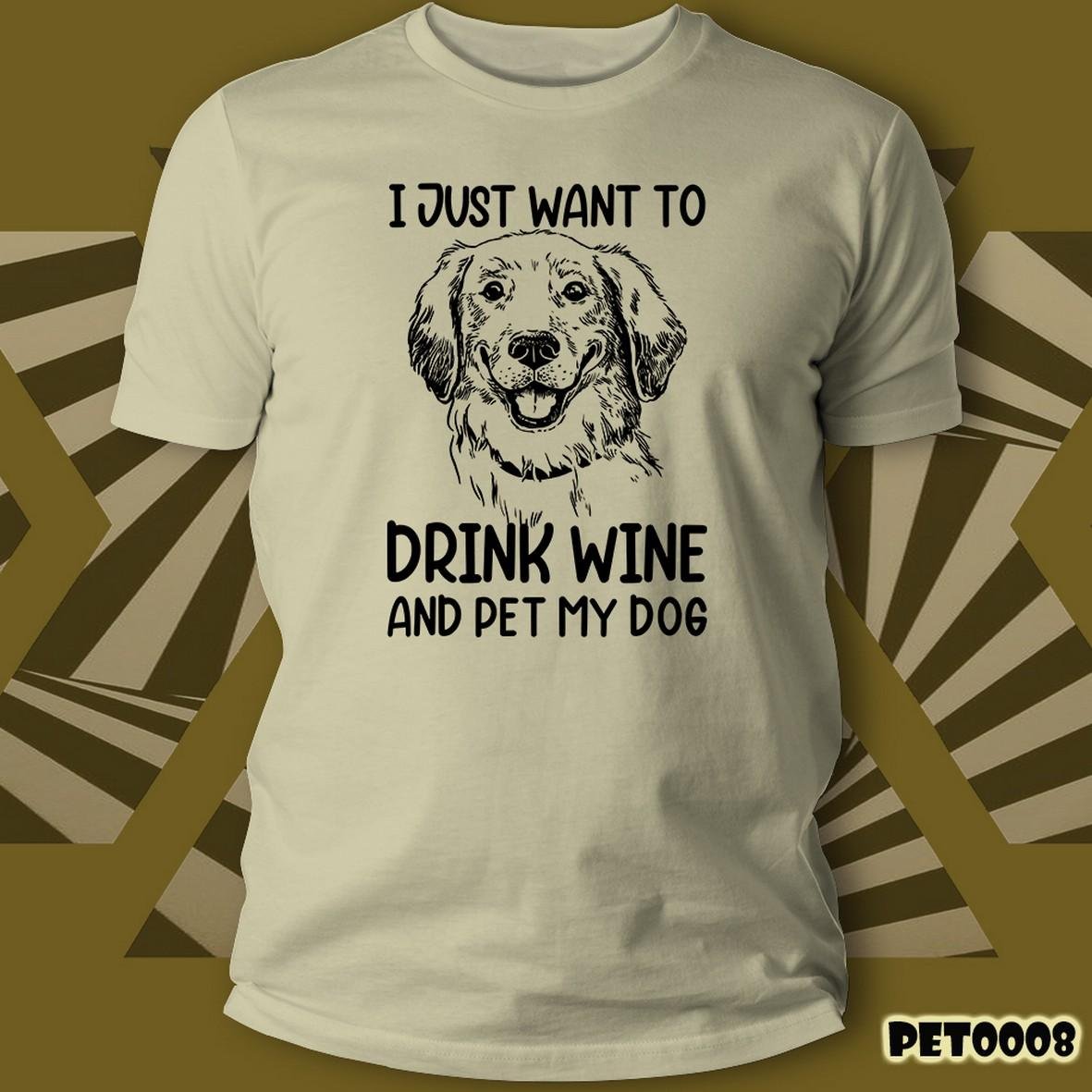 Matrix Music Store Pet-Tee Wine Dog t-shirt unisex donna