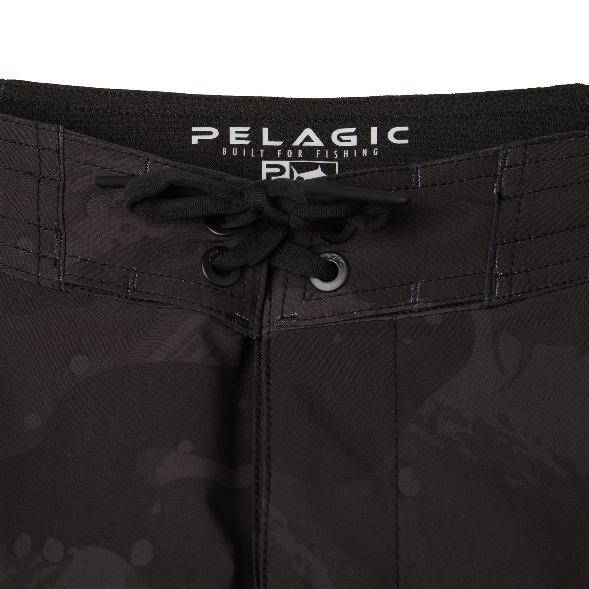 Pelagic Leaderman boardshort pesca nero elasticizzato