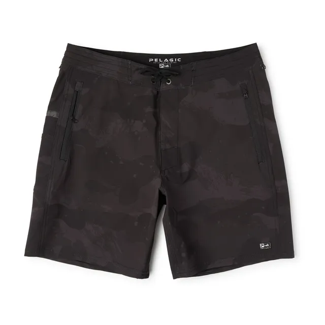 Pelagic Leaderman boardshort pesca nero elasticizzato