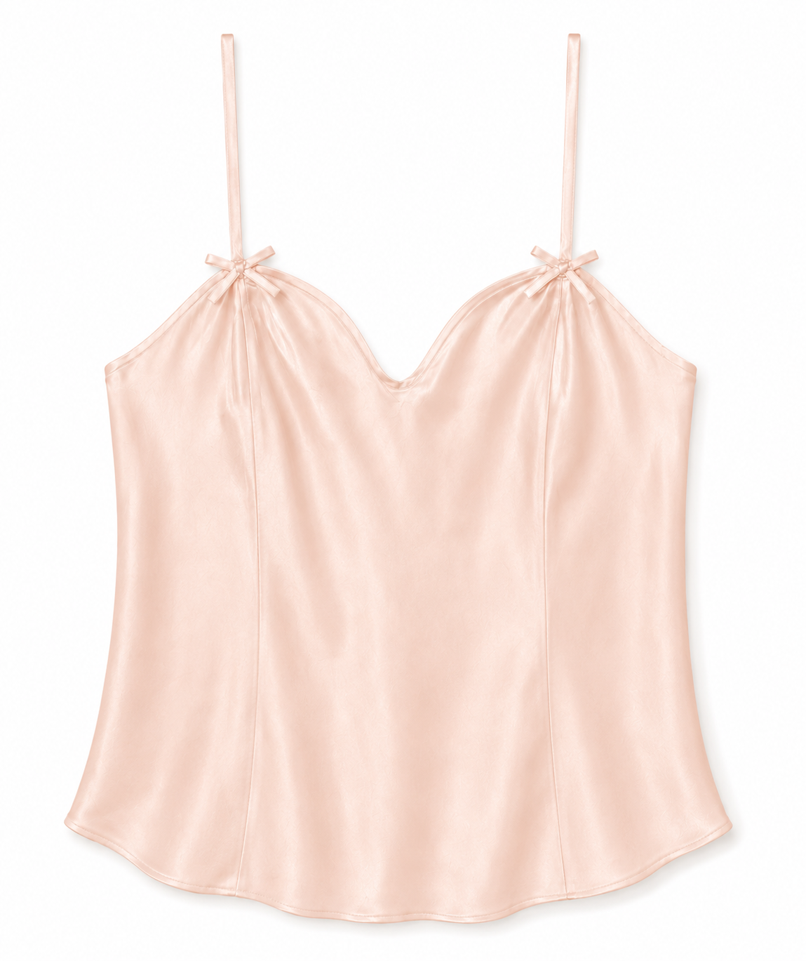 el.residu Uma Bow canotta seta M rosa pink