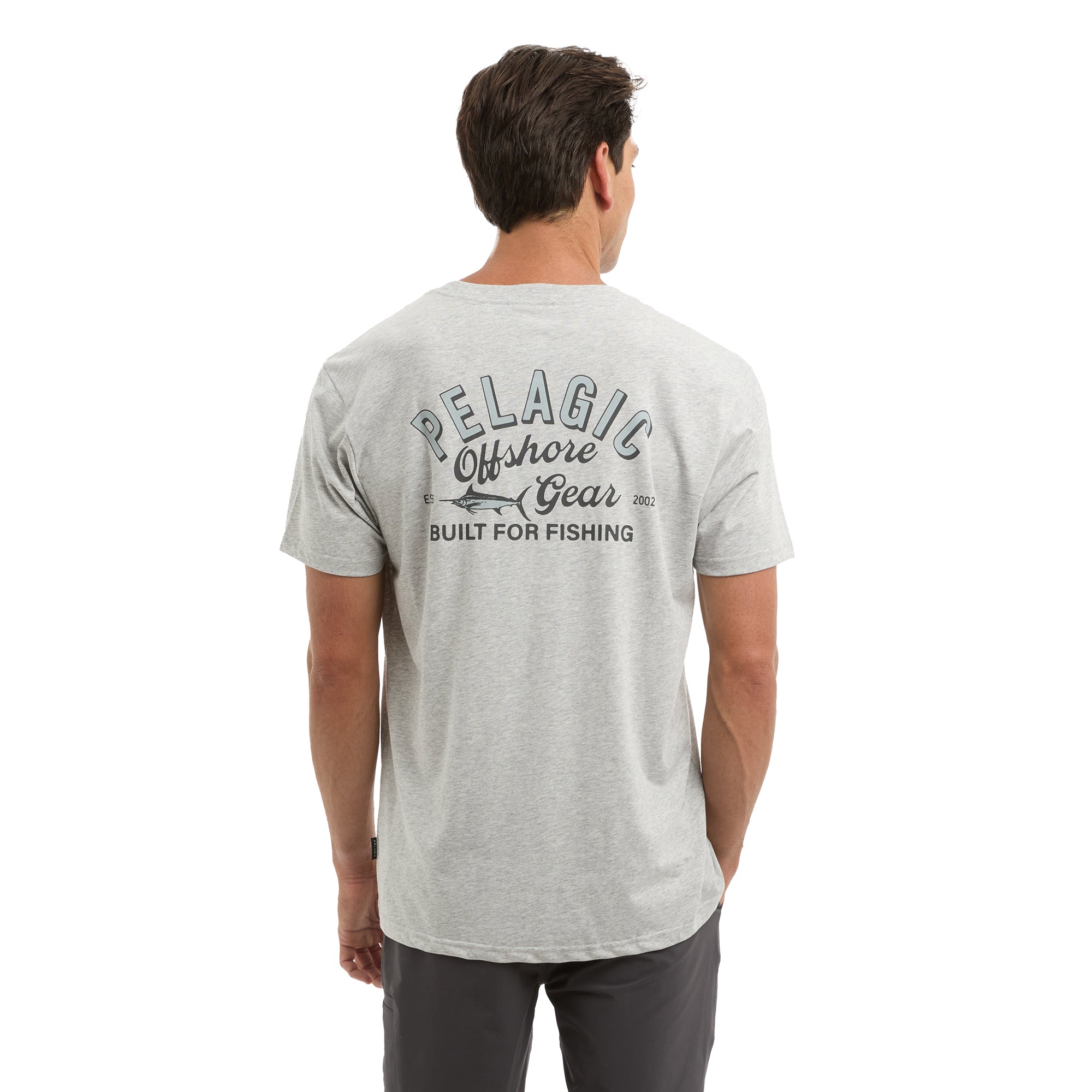 Pelagic Gear Up t-shirt uomo grigio chiaro elasticizzata