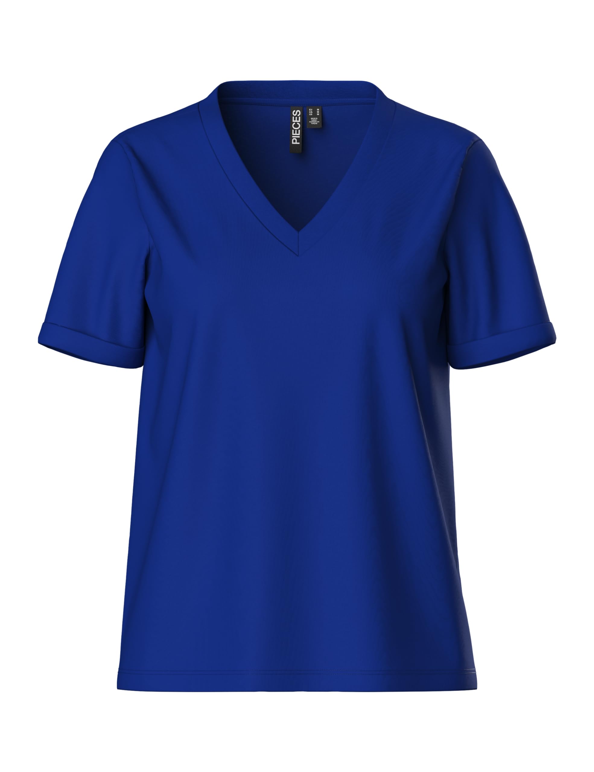 Pieces Pcria SS V-Neck Solid Tee Noos t-shirt donna viola cotone