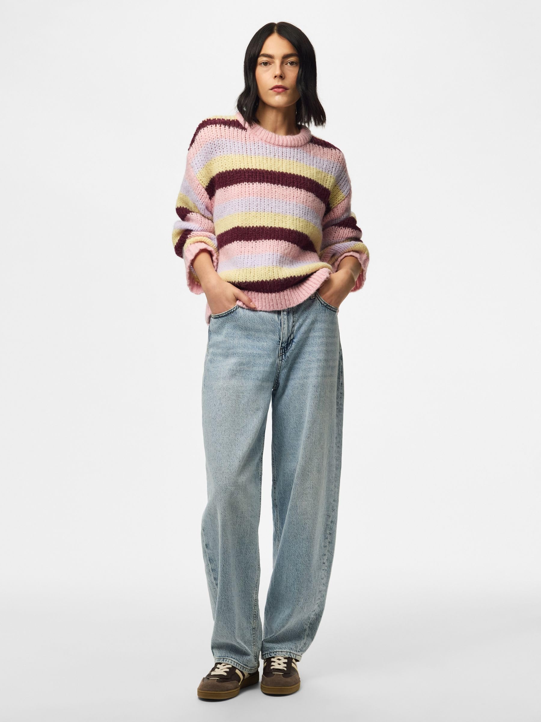 Pieces Pcdorthea LS Chunky Knit Noos BC maglione in maglia grossa
