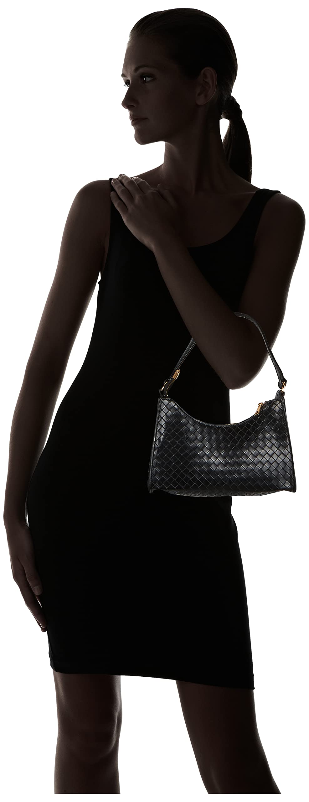 Pieces Pcmanja borsa a tracolla donna nera con cerniera