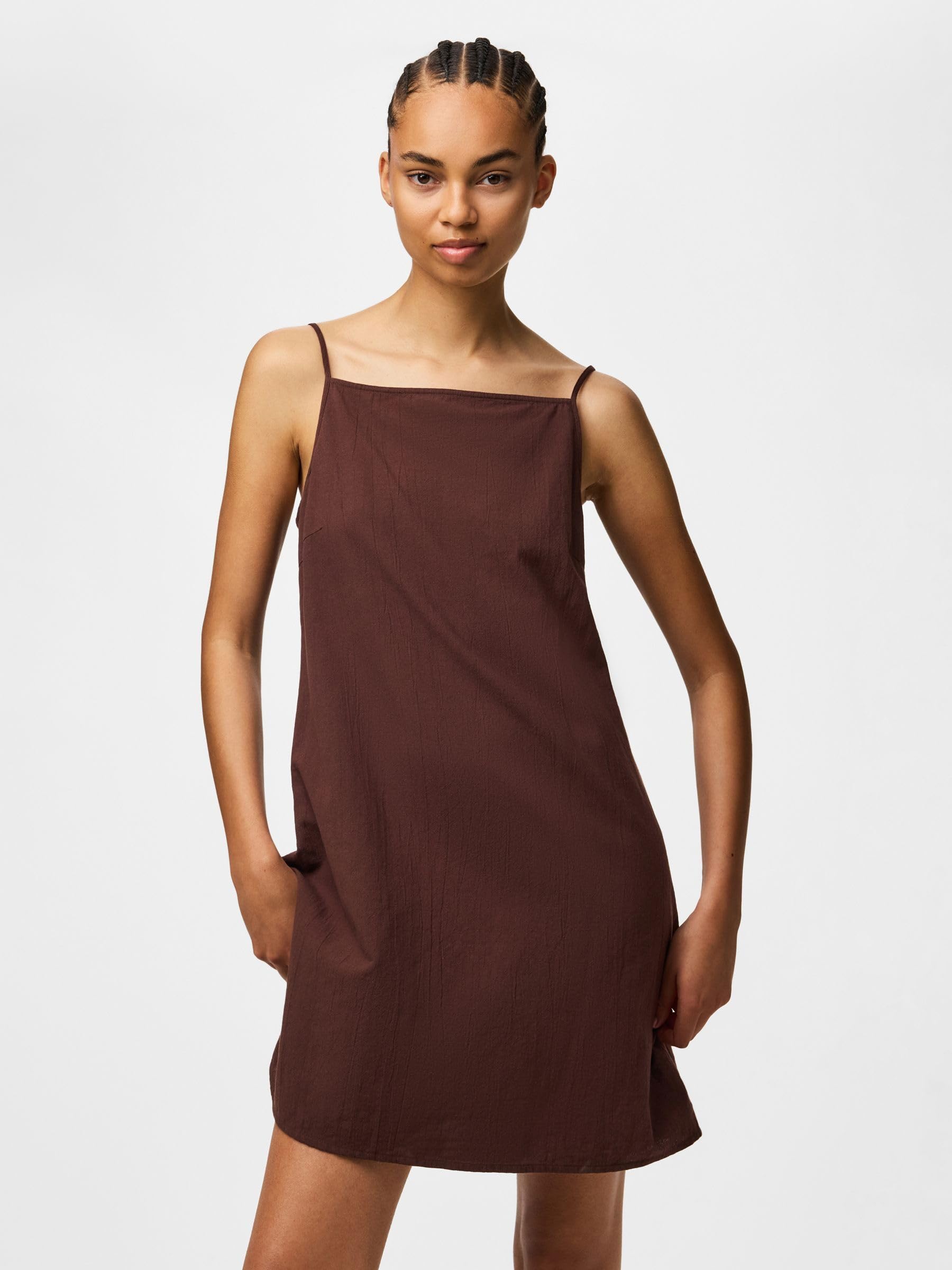 Pieces Pcpiva SL Abito corto donna senza maniche M