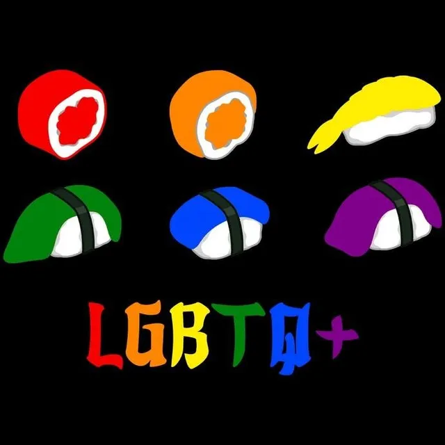 Matrix Music Store Rex Pride LGBT Sushi t-shirt cotone unisex