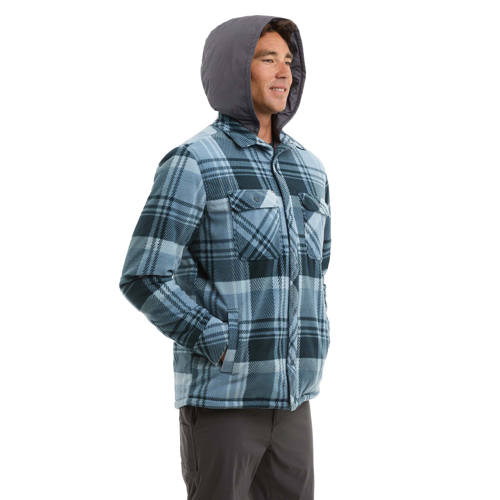 Pelagic Anacapa felpa pile cappuccio blu navy uomo