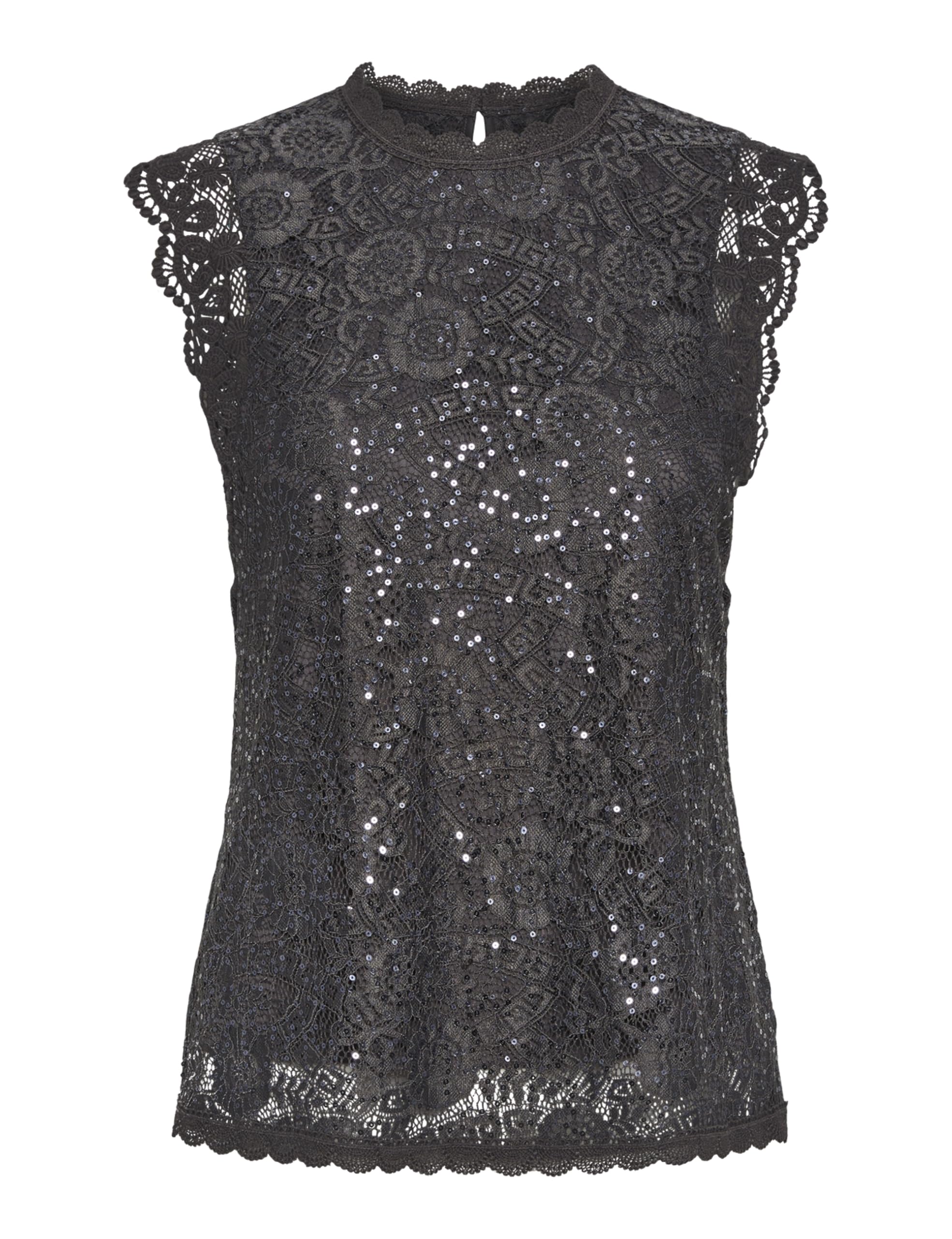 Pieces Pcolline SL Lace Sequins Top Noos top M