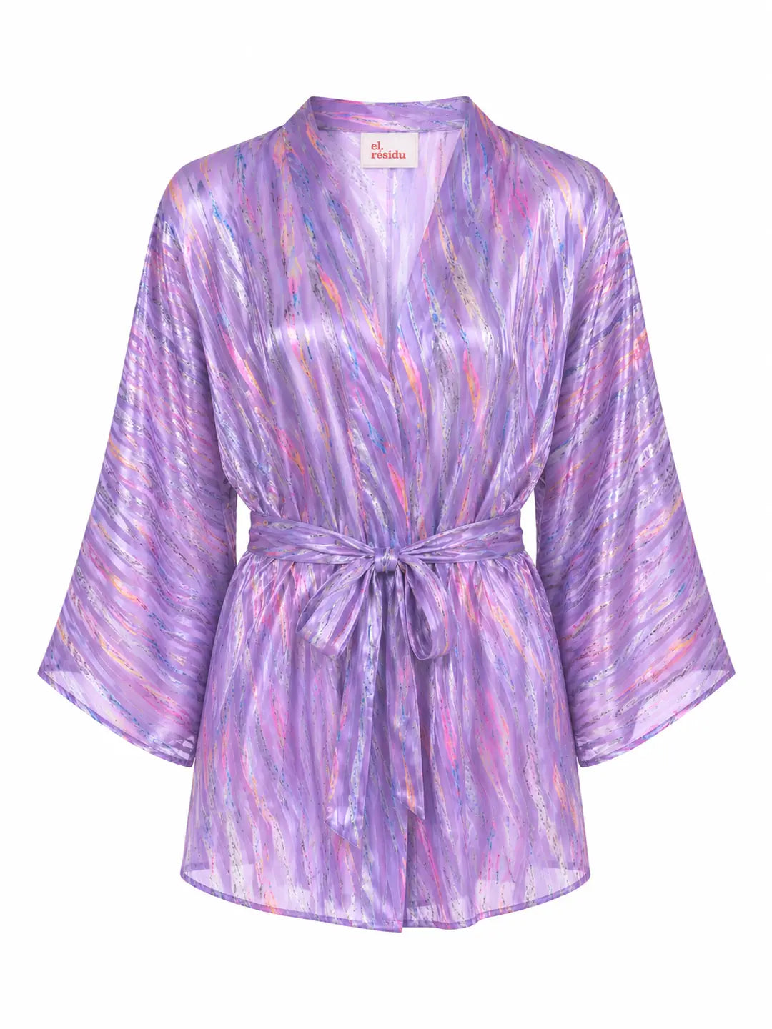 el.residu Asha Stripe kimono seta taglia unica vintage