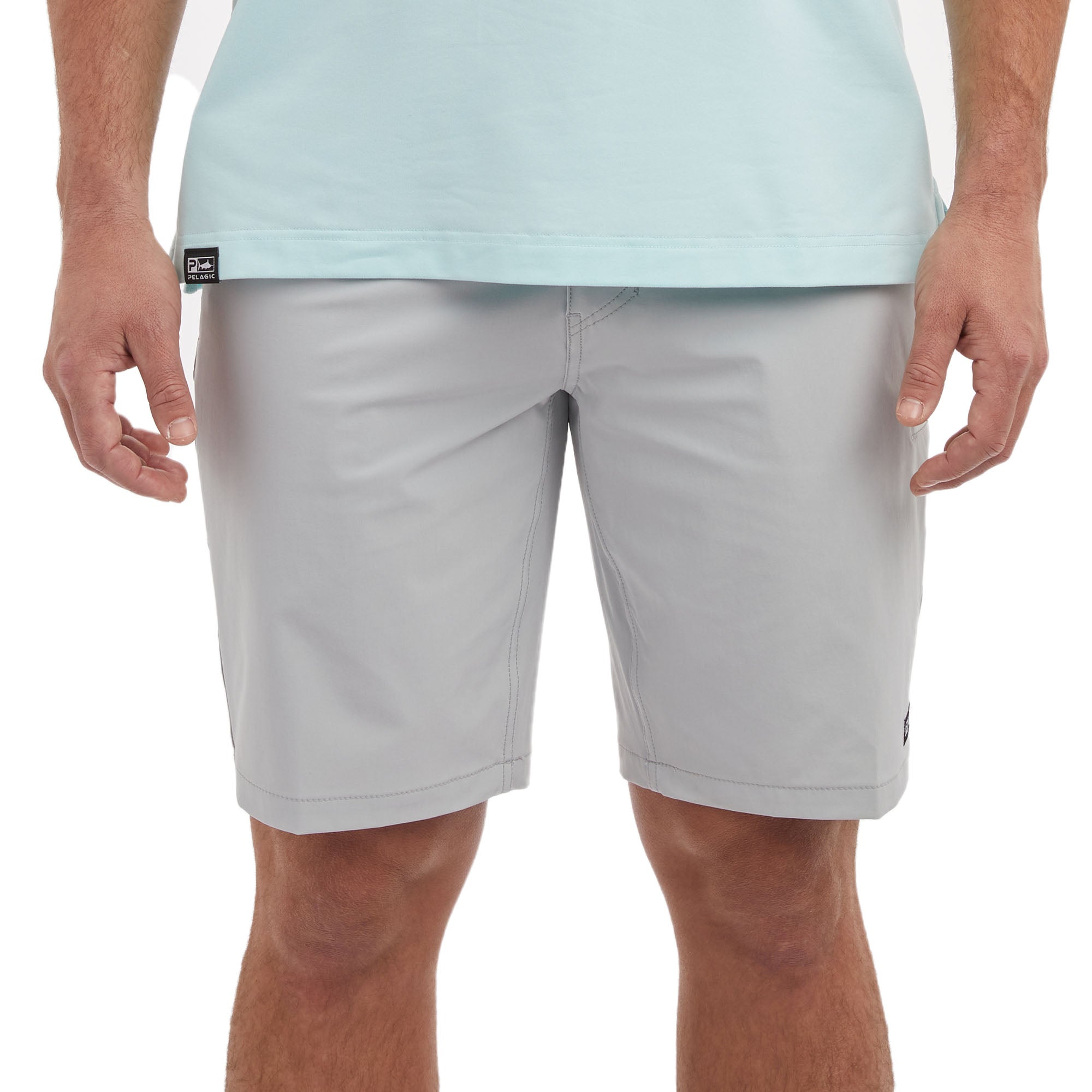 Pelagic Mako shorts uomo grigio chiaro tessuto elasticizzato