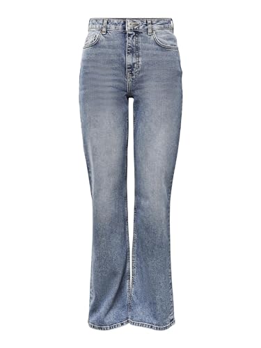 Pieces Pcholly HW jeans larghi donna blu denim 26W/32L