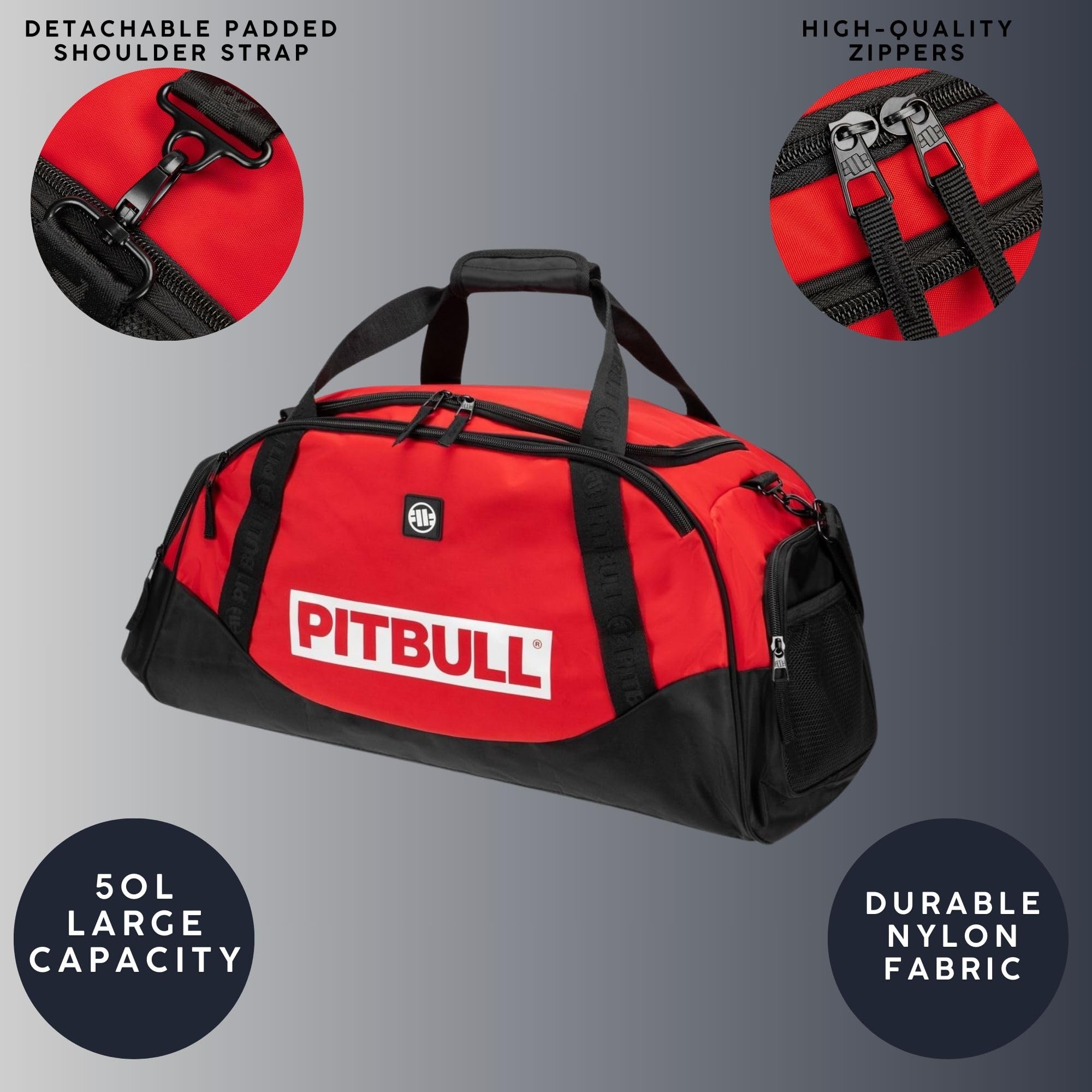 Pit Bull West Coast Sport borsone sportivo rosso unisex nylon