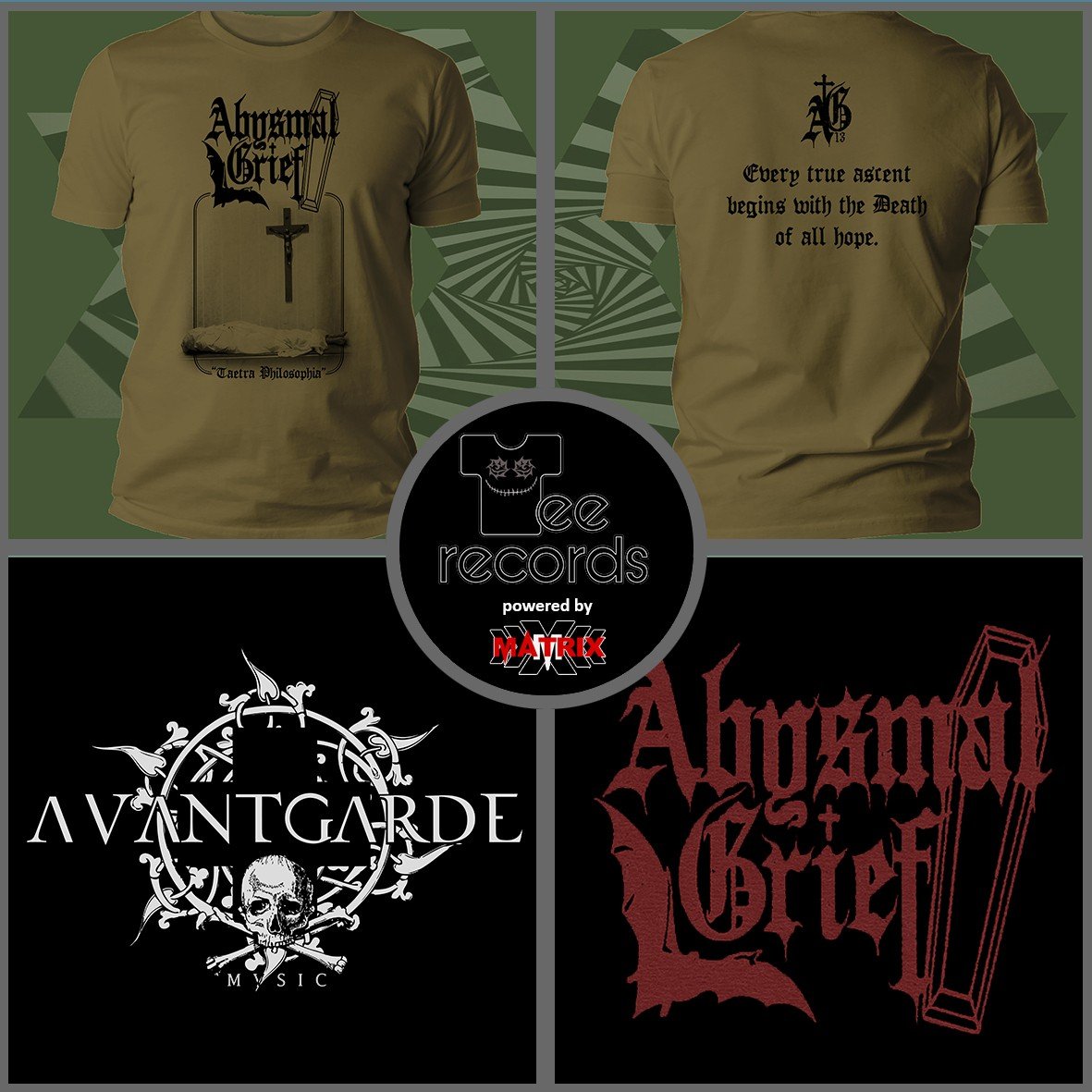 Abysmal Grief Taetra Philosophia t-shirt cotone organico