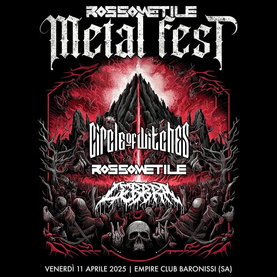 Matrix Music Store Metal Fest Rossometile t-shirt cotone organico