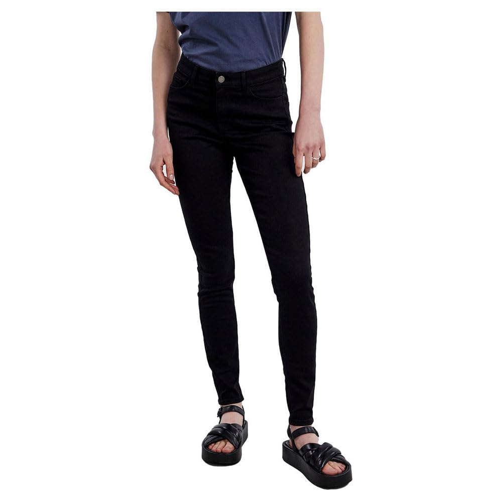 Pieces Pctalia MW Black Skinny jeans neri XL 30L