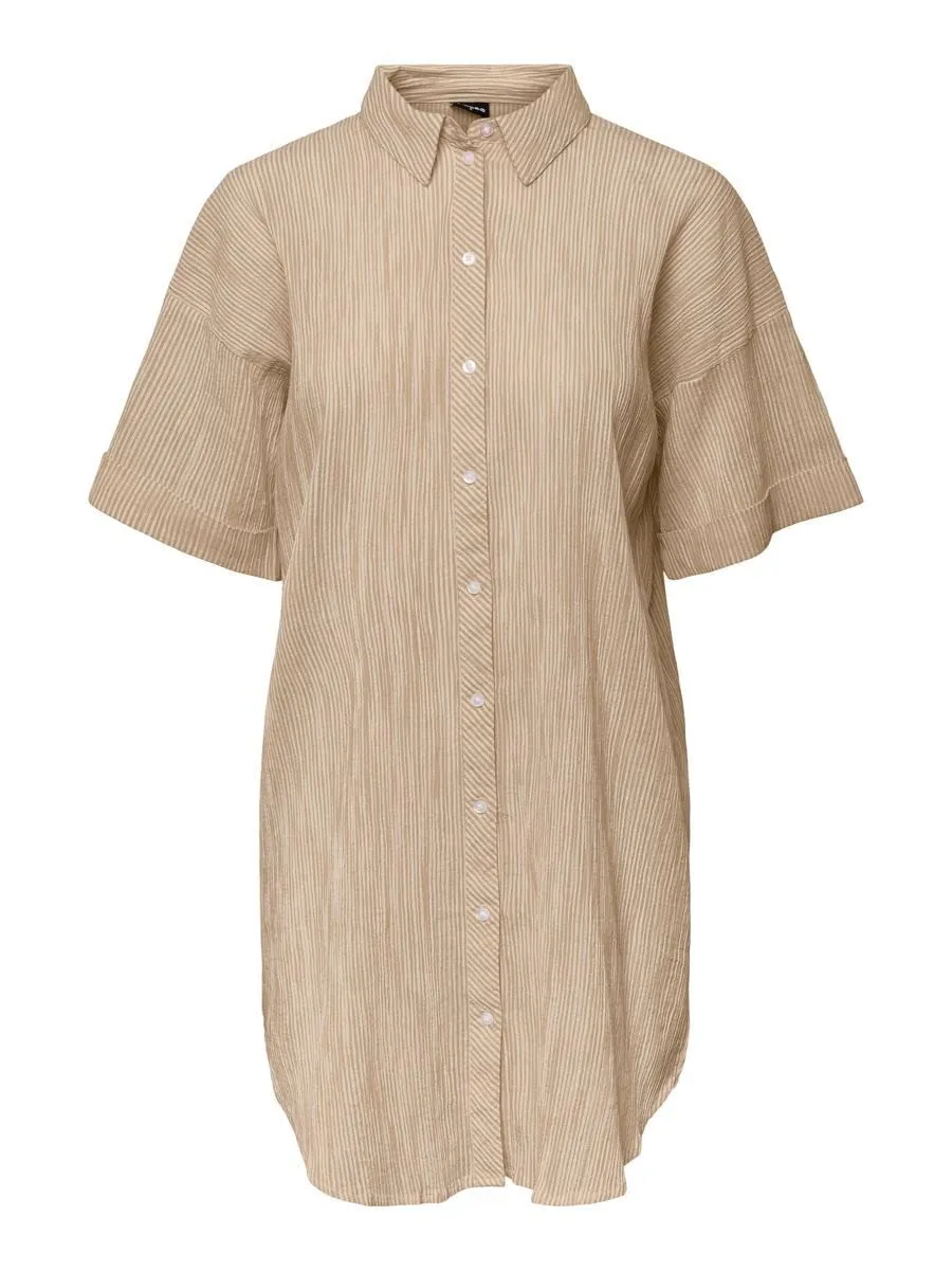 Pieces Pcterra camicia donna irish cream maniche lunghe