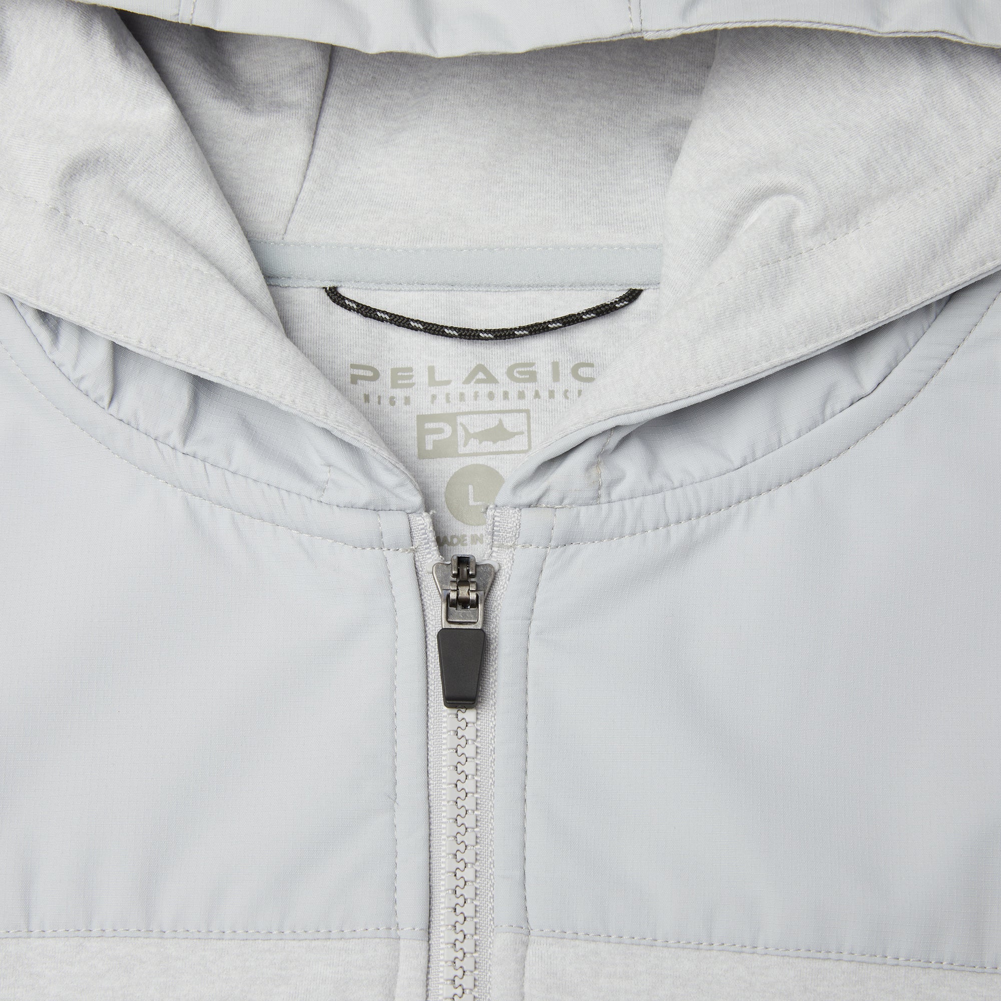 Pelagic Daybreak felpa zip grigio chiaro stretch