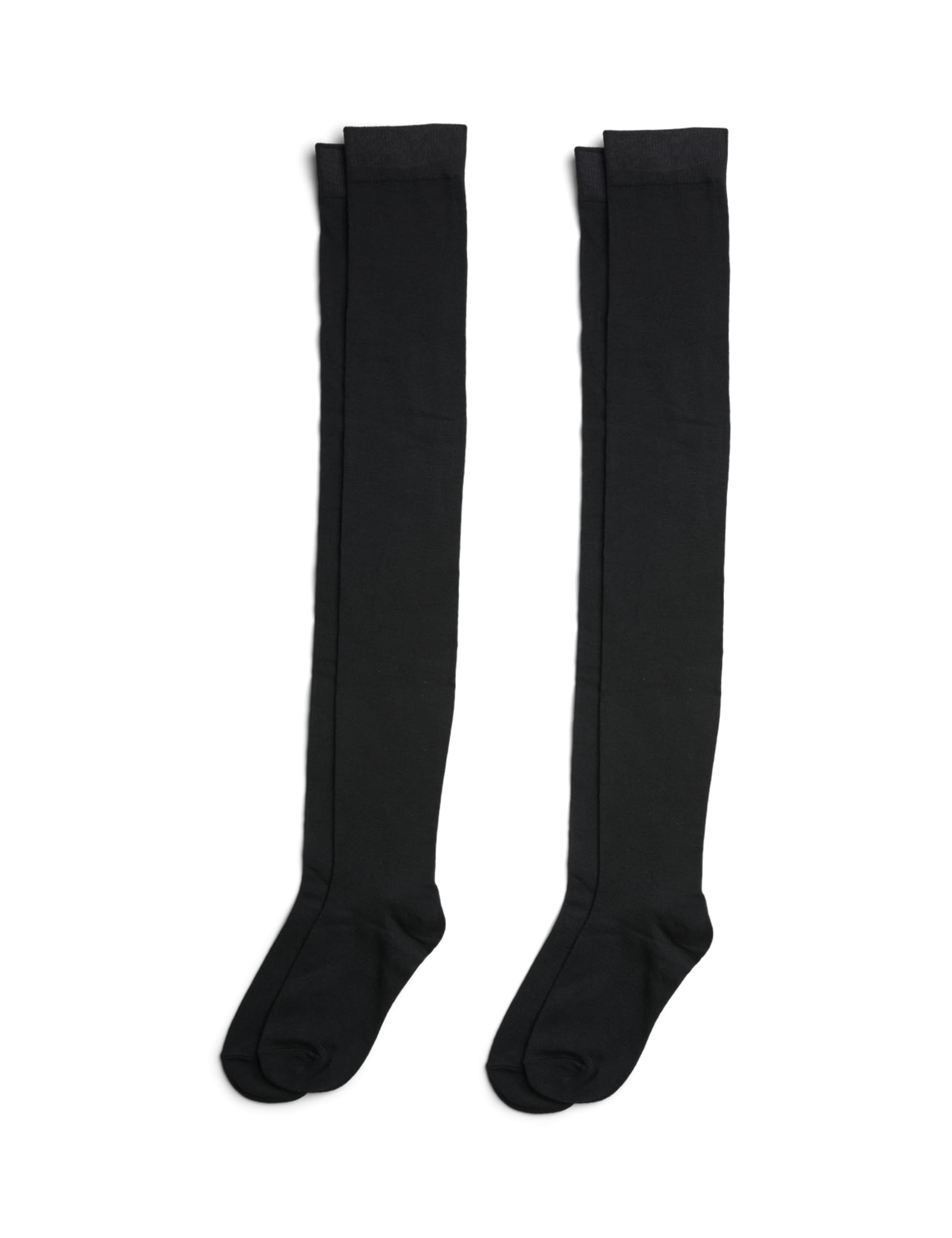 Pieces Pcnanna Knee High calzini donna neri 2 pezzi