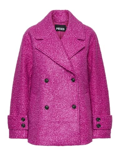 PIECES Pcnova Grey Jacket cappotto corto bouclé